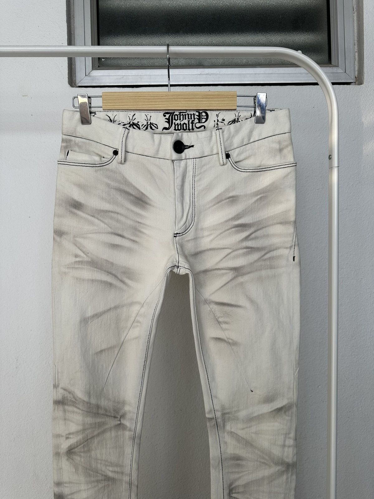 BUFFALO BOBS SS14 Johnny Wolf whiskered Detroit slim denim jrock vkei Size US 31 - 9 Thumbnail