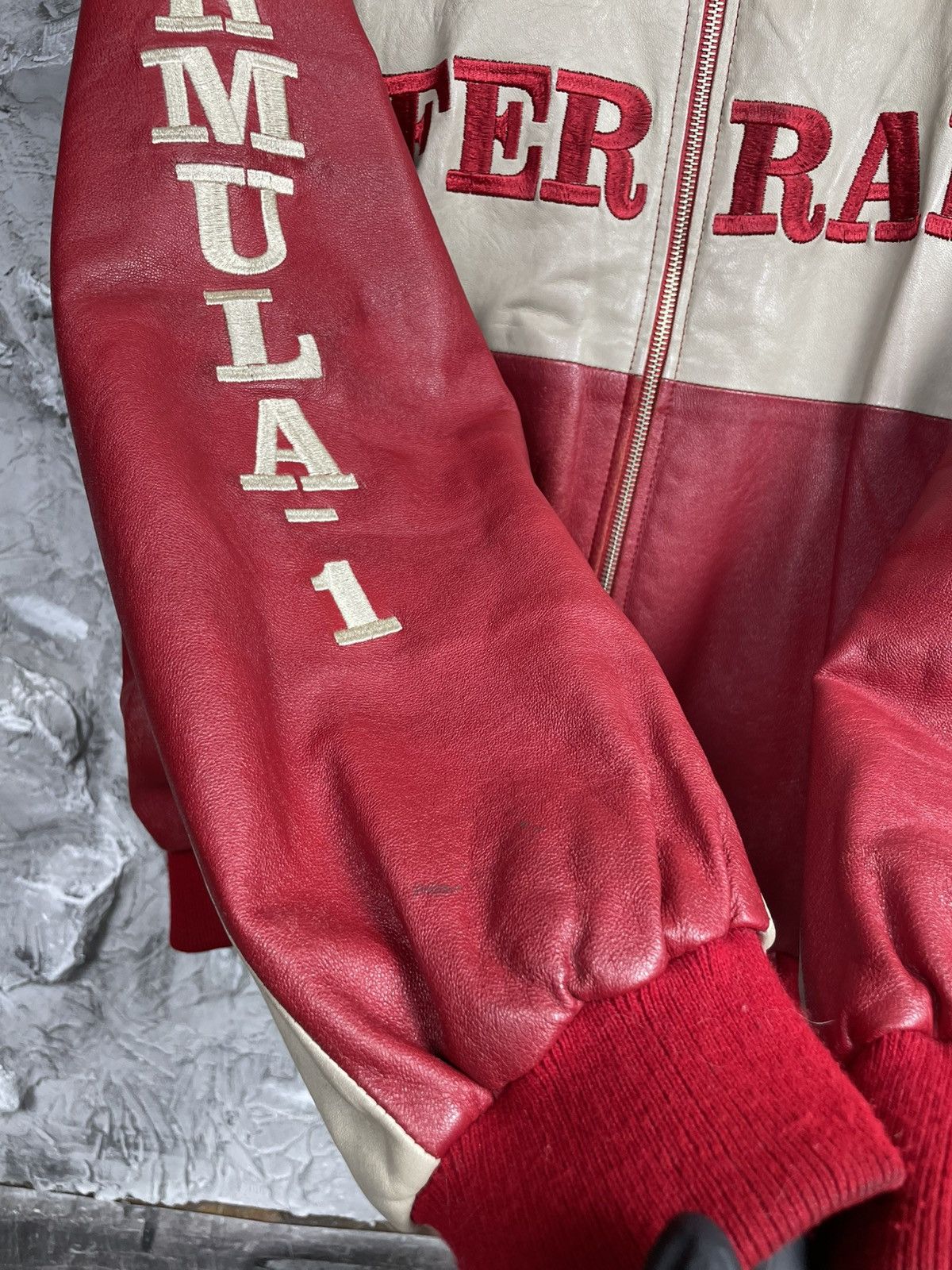 Ferrari Vintage Ferrari 1996 Formula 1 Rare Moto Leather Jacket Y2K Size US XL / EU 56 / 4 - 10 Thumbnail