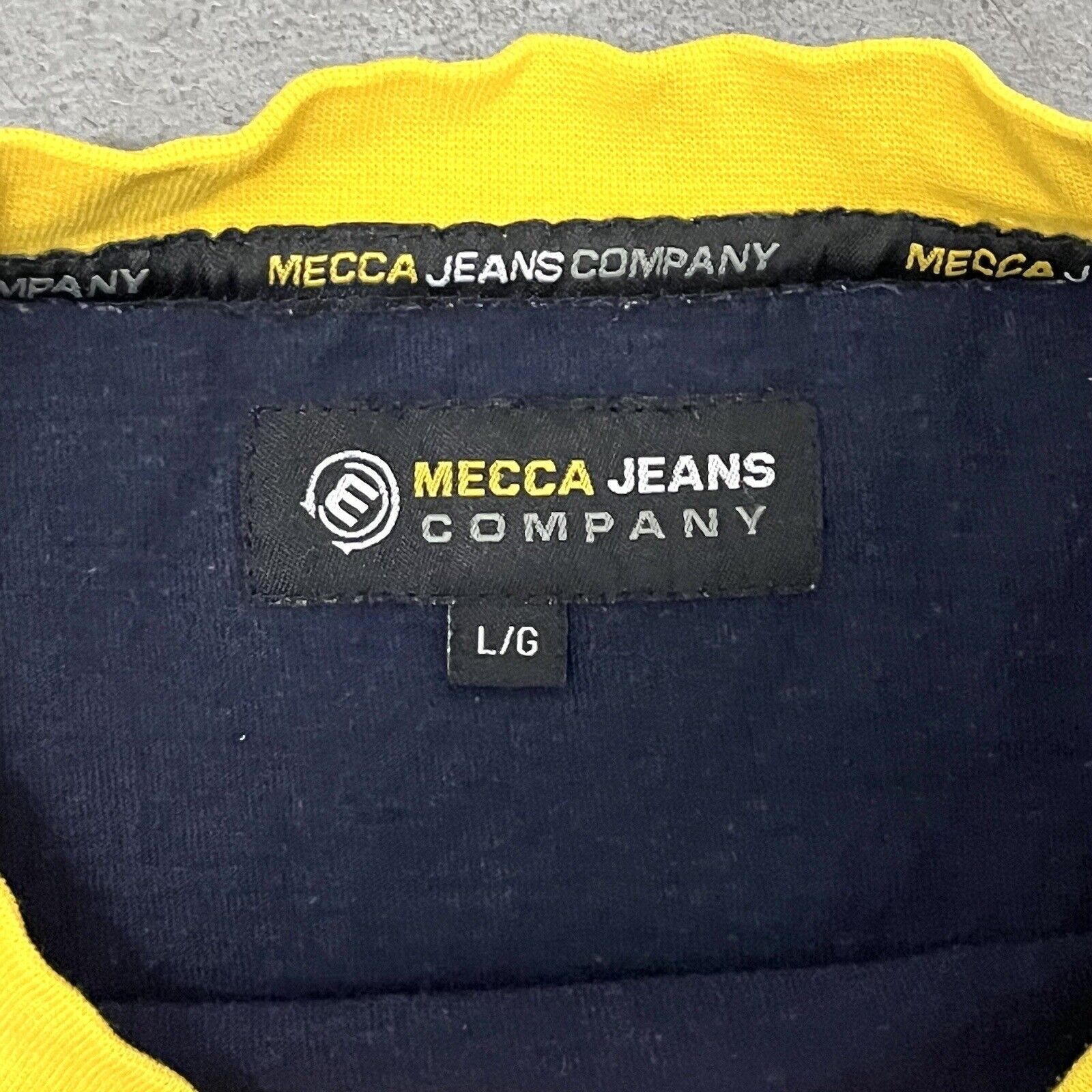 Mecca Vintage 2000’s Y2K Mecca Jeans SS Graphic T-shirt XL Navy Size US XL / EU 56 / 4 - 7 Thumbnail