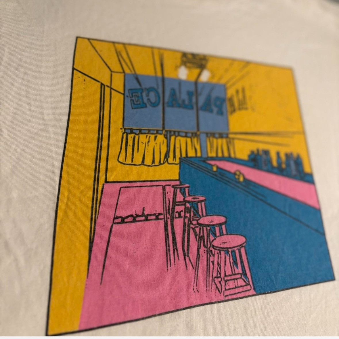 Palace Palace Skateboards Bowling Alley Graphic T-Shirt Beige Sz L Size US L / EU 52-54 / 3 - 2 Thumbnail