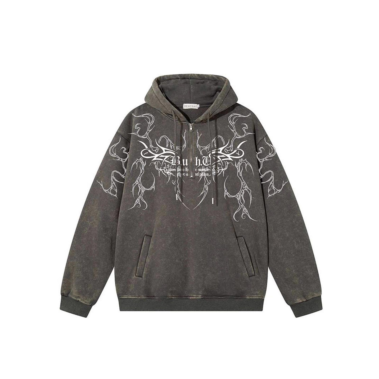 Japanese Brand Black Vintage Graphic Zip-Up Hoodie, Casual Streetwear Size US M / EU 48-50 / 2 - 3 Thumbnail