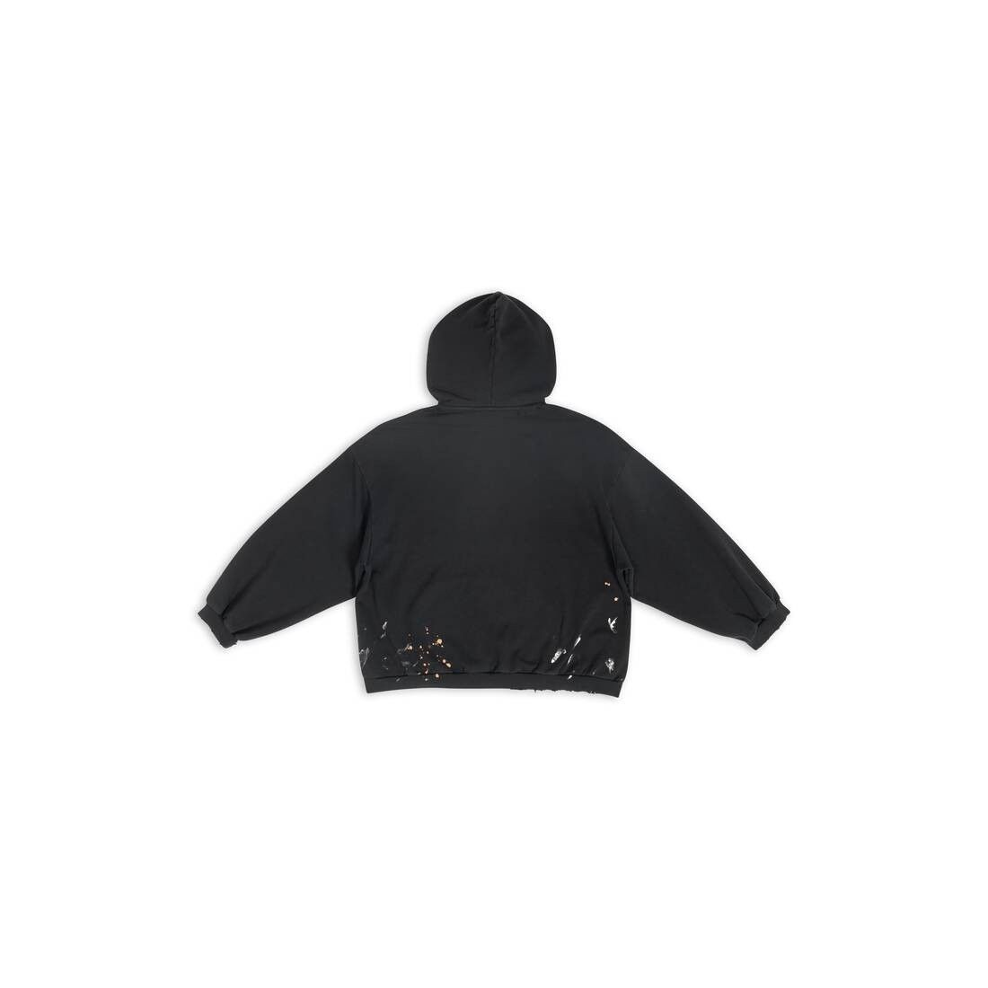 Balenciaga o1mt1gz0924 90/10 Hoodie Small Fit in Black Size S / US 4 / IT 40 - 2 Thumbnail