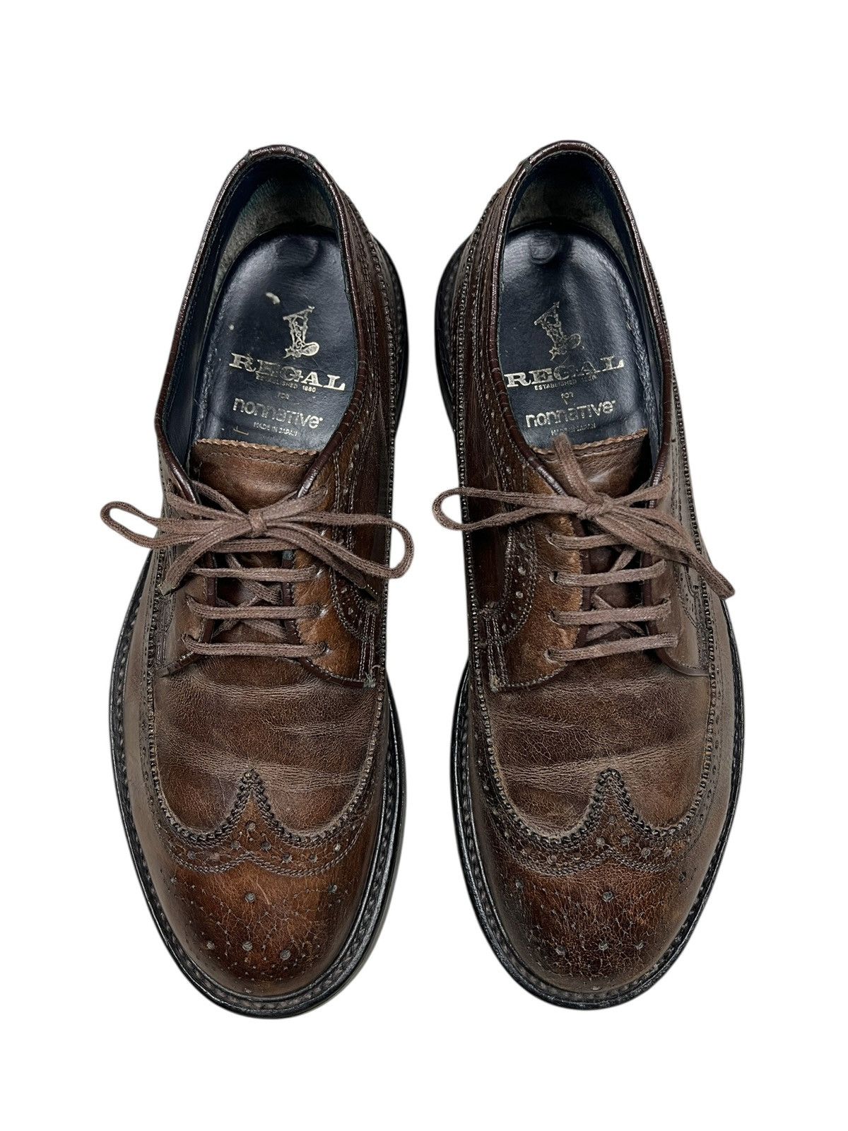 Goretex × Nonnative × REGAL SS12 Nonnative x Regal Dweller Wing Tip Leather Shoe Size US 9 / EU 42 - 14 Thumbnail