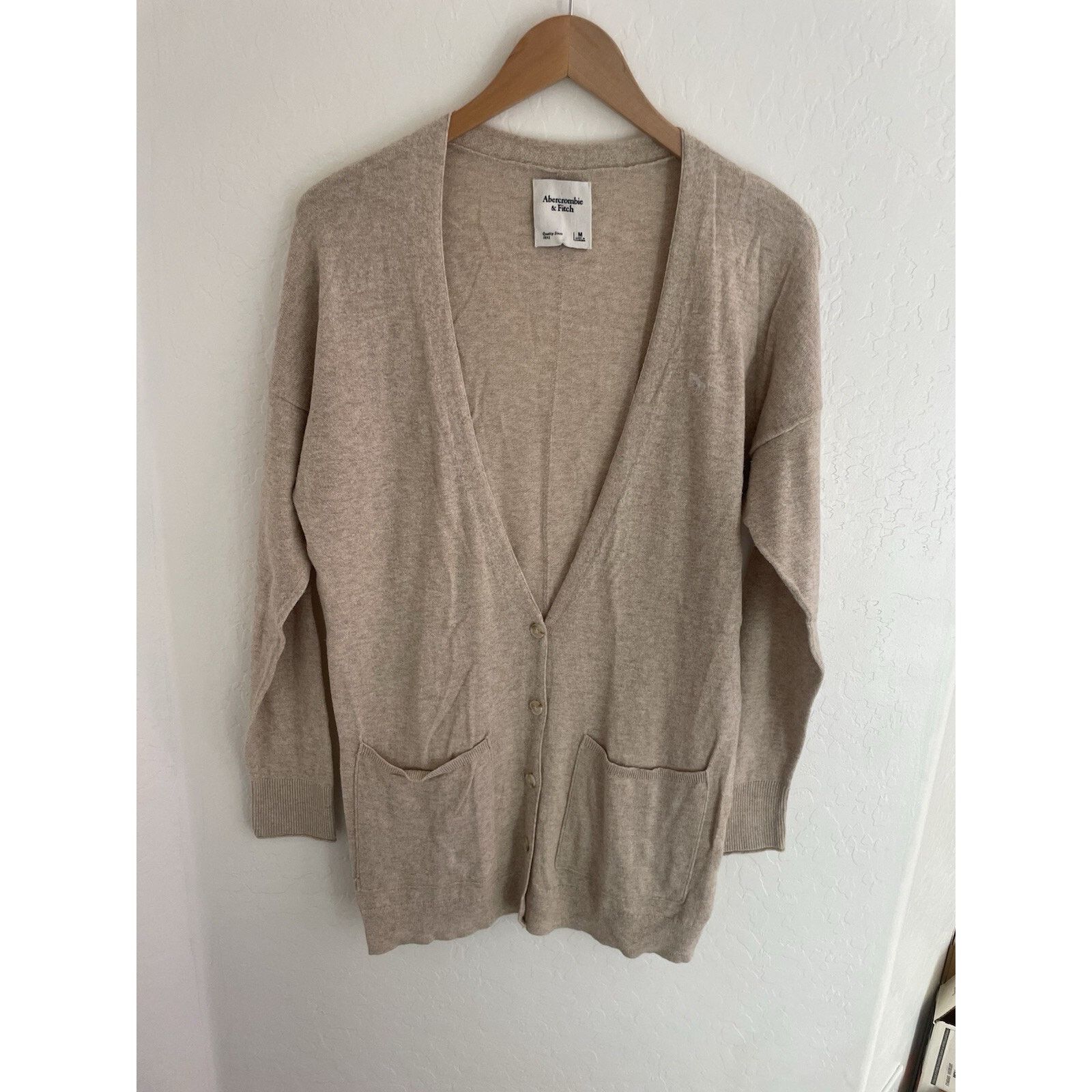 Abercrombie & Fitch Abercrombie & Fitch Beige Long Oversize Cardigan Sweater S Size S / US 4 / IT 40 - 3 Thumbnail