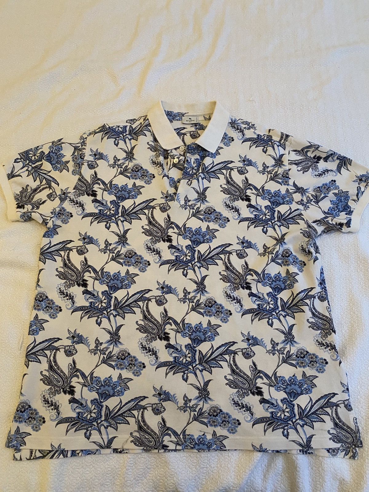 Etro Etro Floral Polo Size US XXL / EU 58 / 5 - 3 Thumbnail
