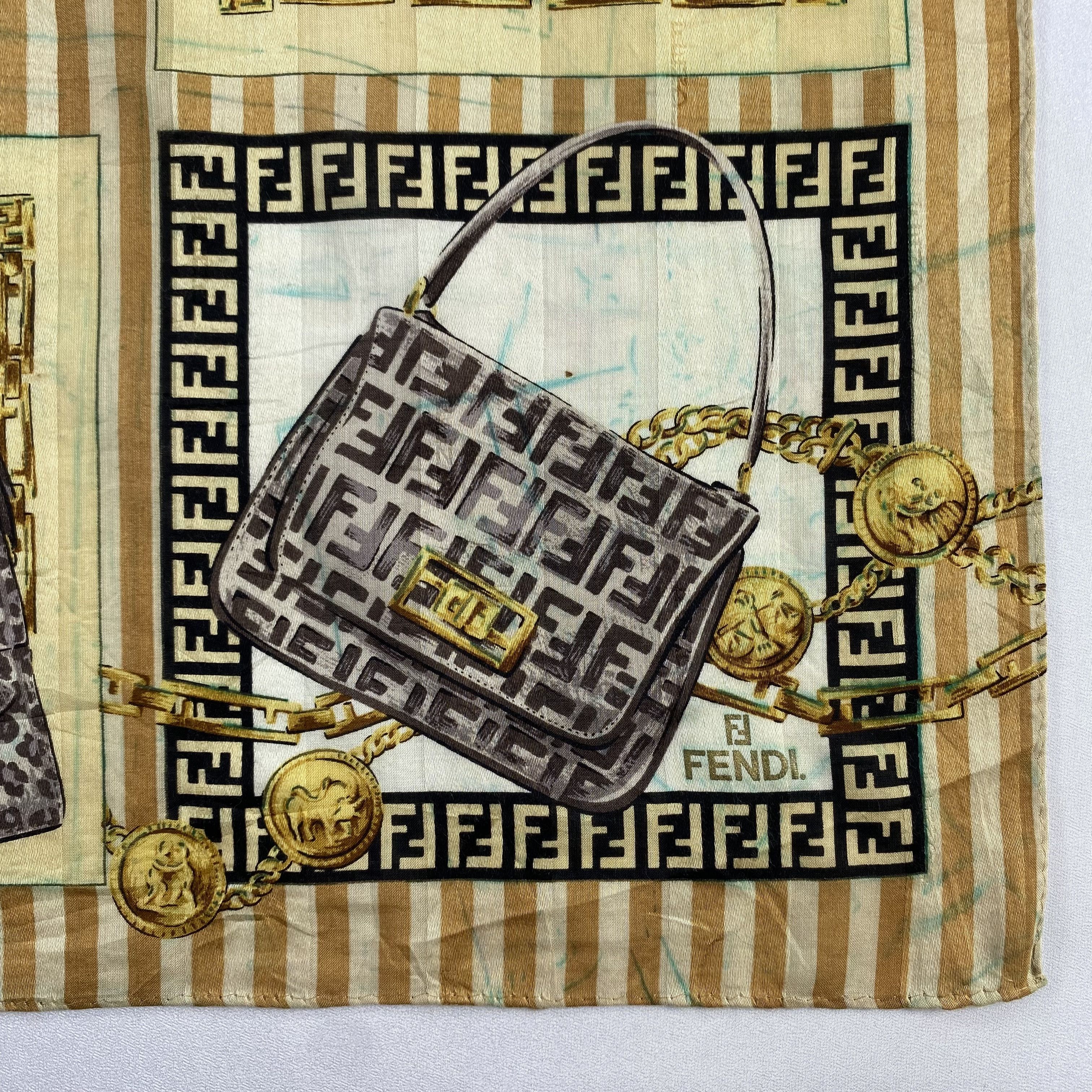 Vintage Fendi Handkerchief / Neckerchief / Bandana-P1883 Size ONE SIZE - 3 Thumbnail