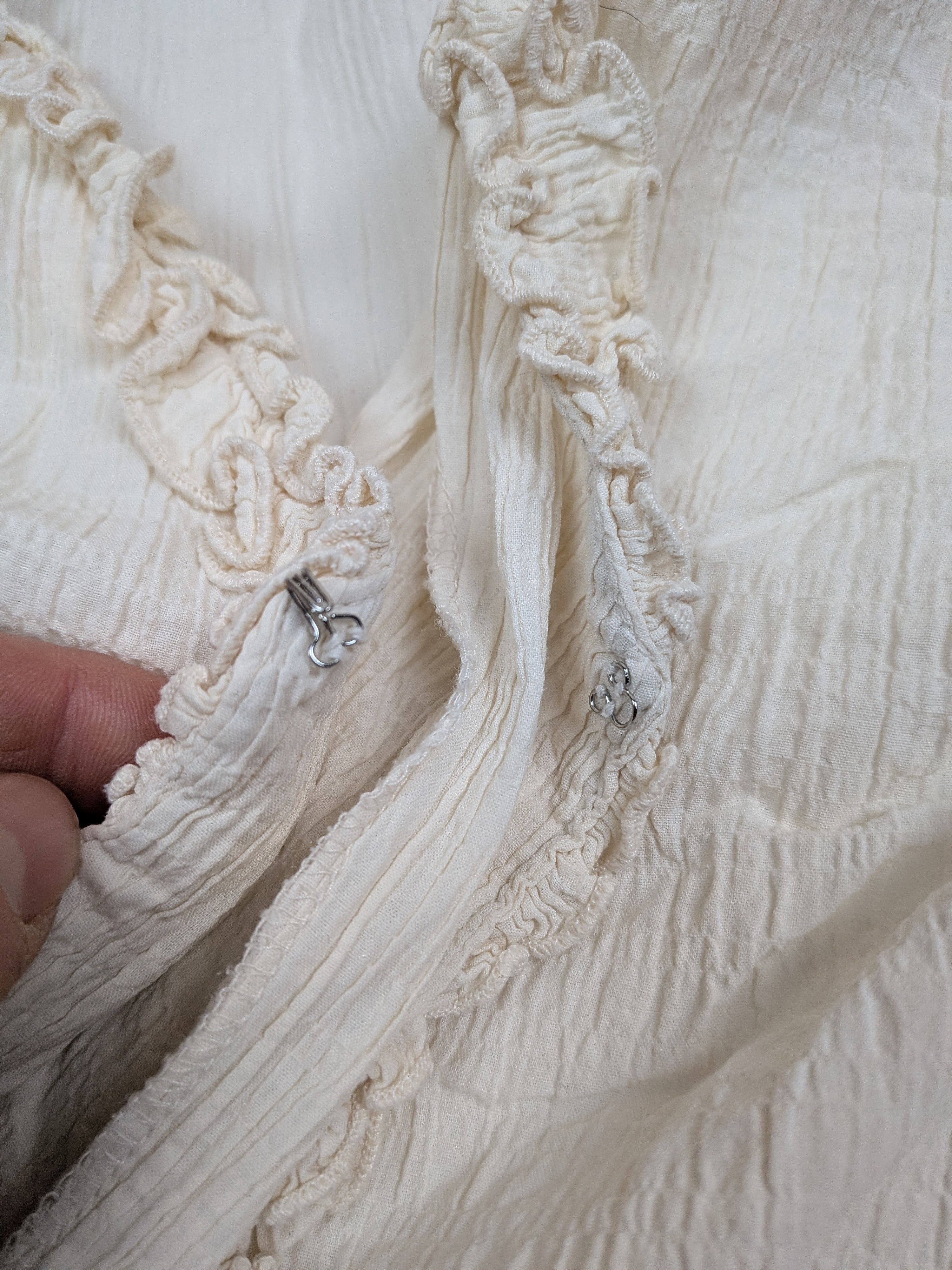 Other Rosa Cheri Vintage Cream Silk Blouse Flared Sleeves Size L M Size M / US 6-8 / IT 42-44 - 11 Thumbnail
