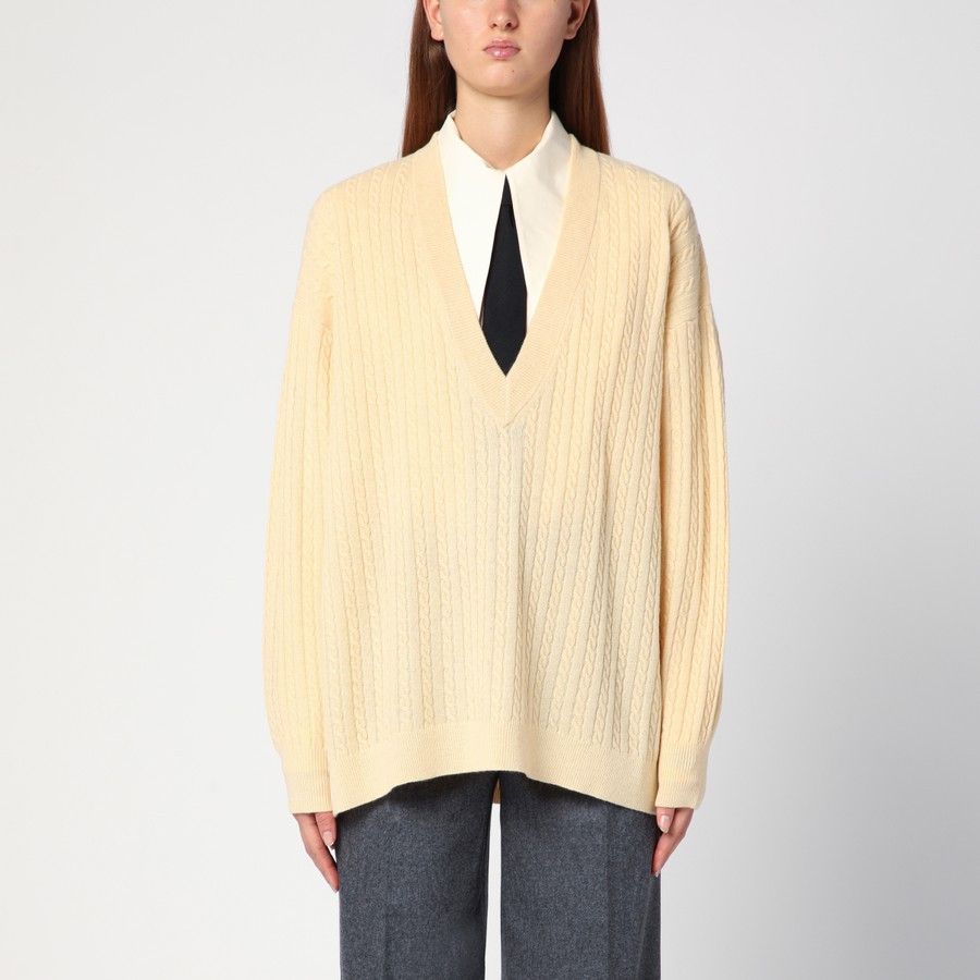 Other o1d2blof1024 V-Neck Sweater in Light Yellow Size S / US 4 / IT 40 - 1 Thumbnail