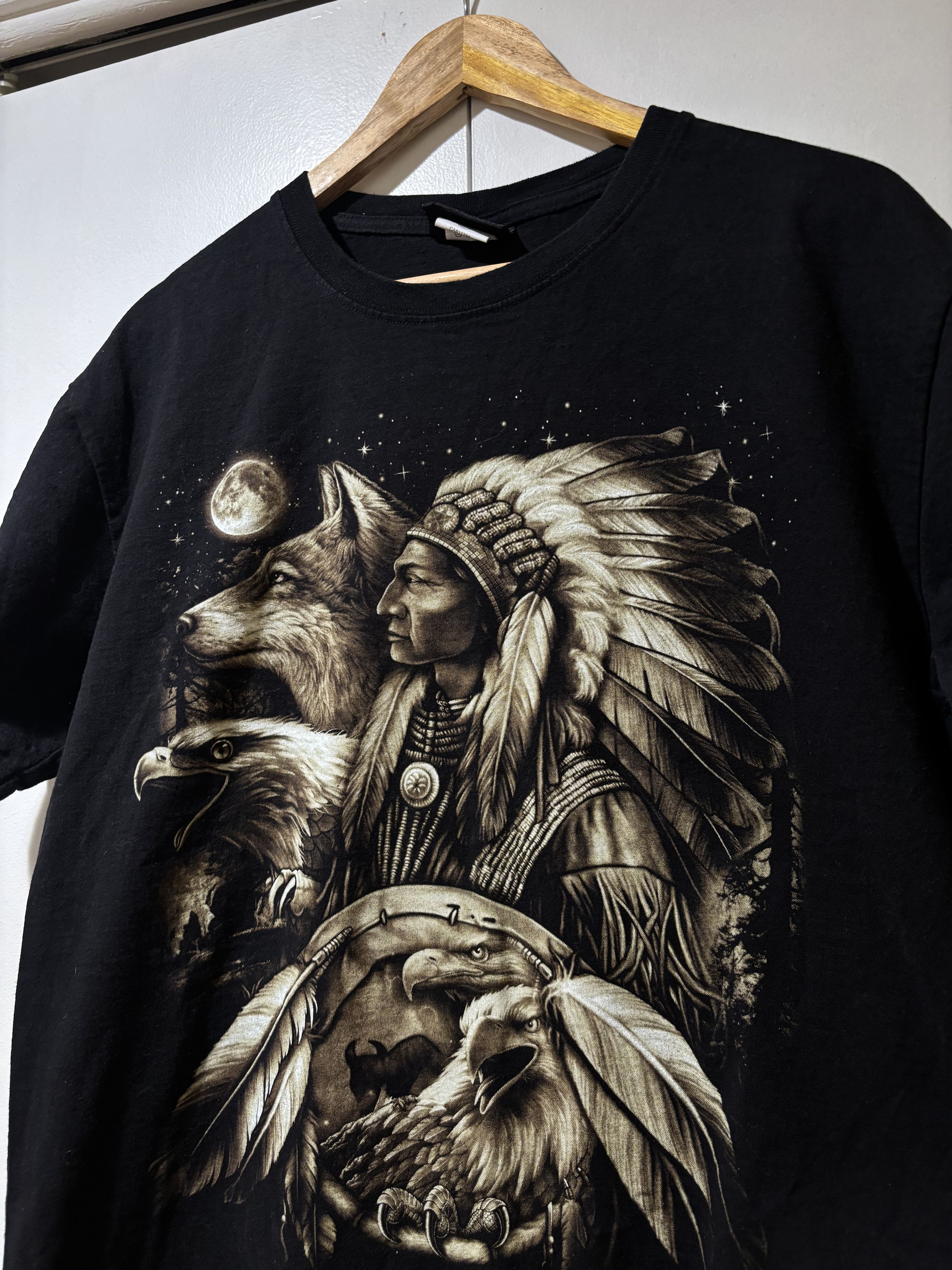 Vintage Vintage Indigenous/ Native Nature Print Double Sided Tee Size US L / EU 52-54 / 3 - 1 Thumbnail