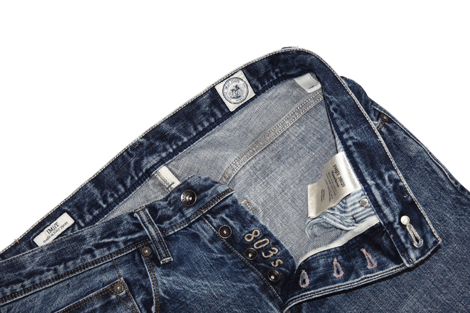 Blue Blue Japan IMjiT35020 803s AGHI 14oz selvedge natural faded jeans Size US 32 / EU 48 - 8 Thumbnail