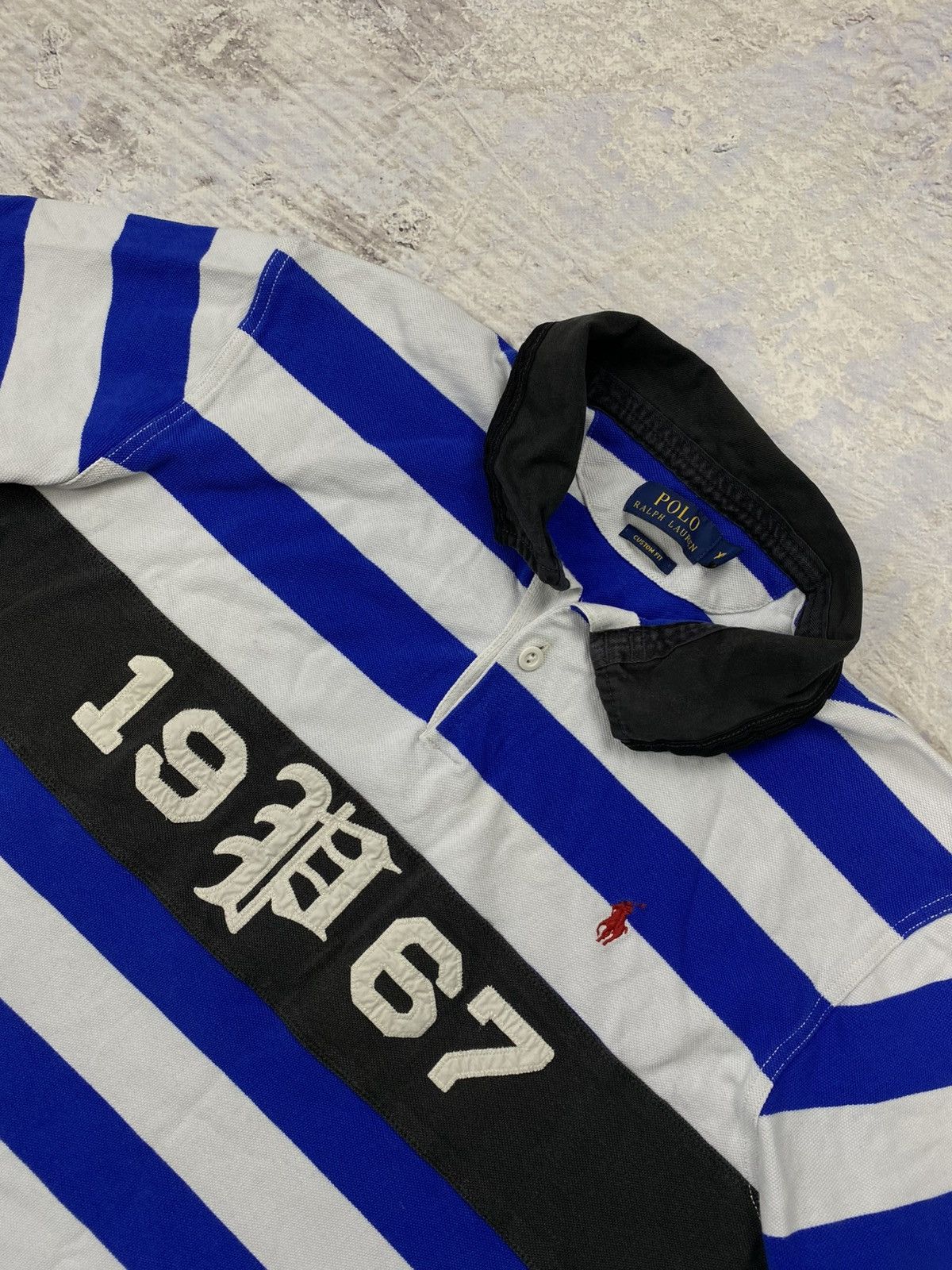 Polo Ralph Lauren × Vintage Polo Ralph Lauren vintage Chief keef style striped white Size US L / EU 52-54 / 3 - 4 Thumbnail