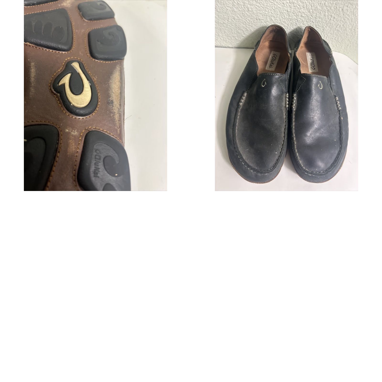 Olukai Mens OluKai Moloa Leather Black US 11 Slip-On Casual Comfort Leather Shoes 10128-4033 Mens Size US 11 / EU 44 - 10 Thumbnail