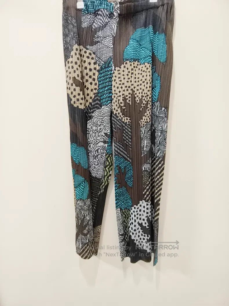 Issey Miyake Issey Miyake size:5 Magic Forest Slim Wide-Leg Pants Size 31" - 1 Thumbnail