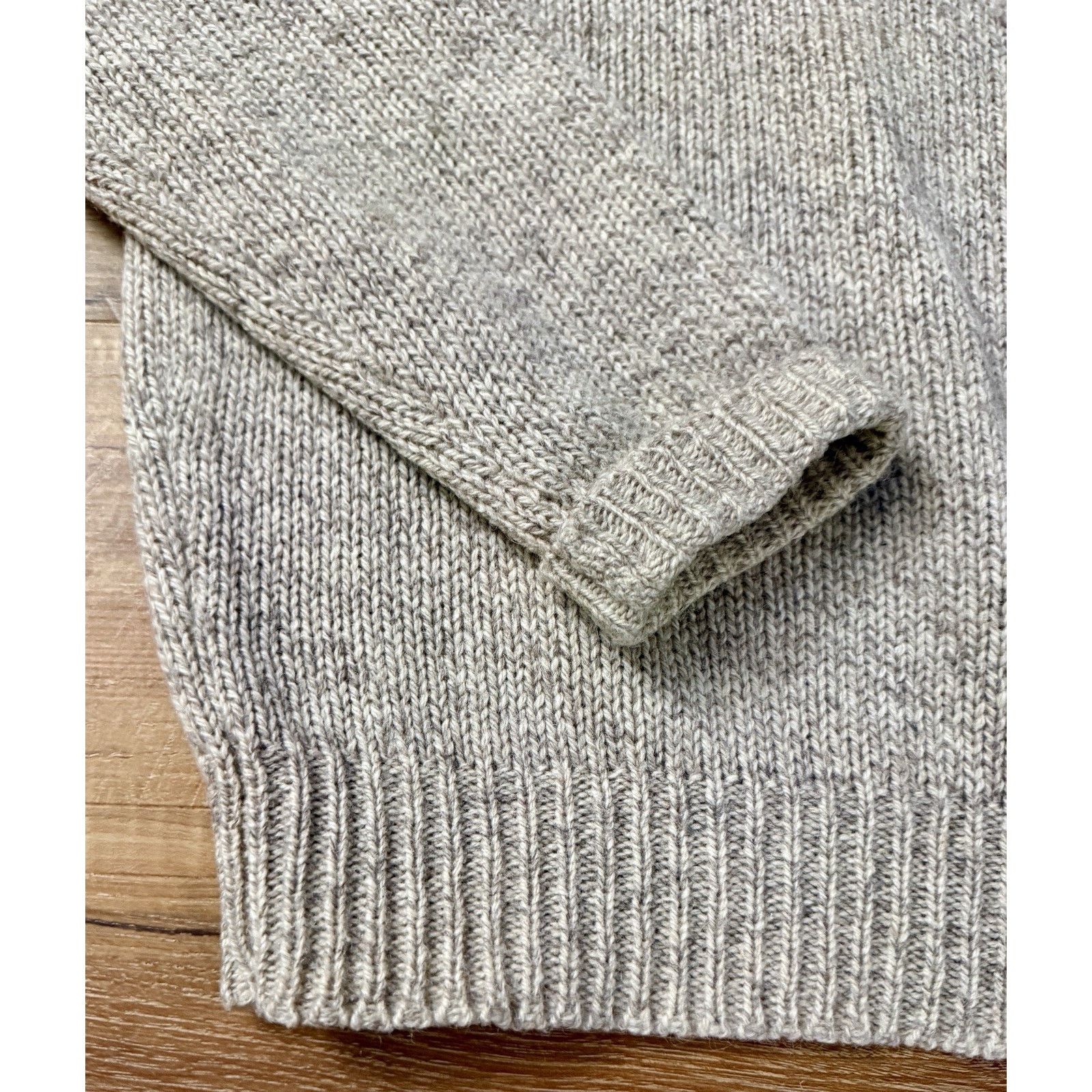 Other Vintage Out west | Women Wool Blend Tan Crew Grandpa Sweater Size L / US 10 / IT 46 - 6 Thumbnail