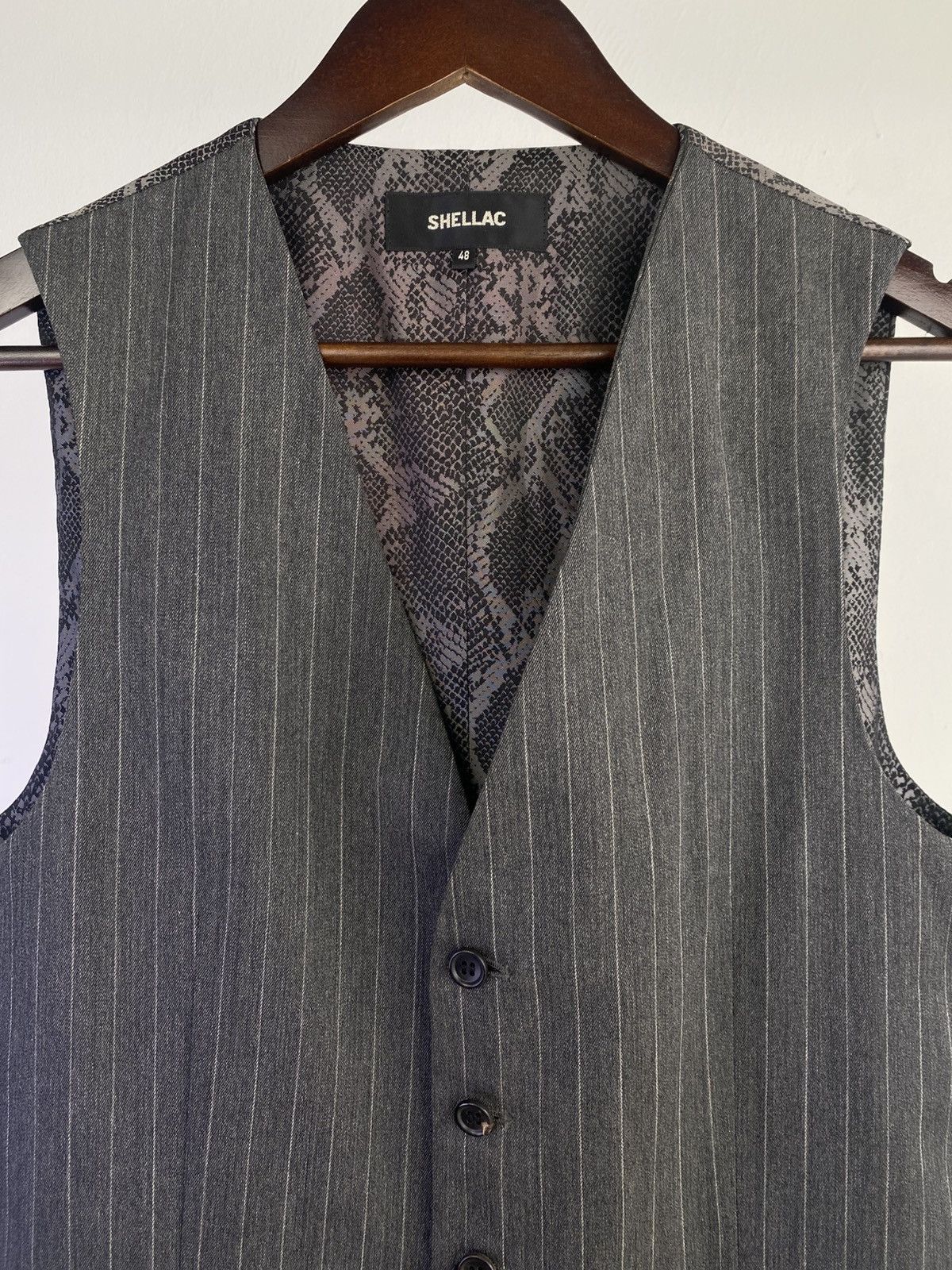 Shellac Shellac Avant-garde Snake Print Back Panel Vest Japan Size US M / EU 48-50 / 2 - 10 Thumbnail