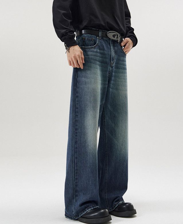 Japanese Brand American-style oversized loose straight-leg flared jeans Size US 32 / EU 48 - 2 Thumbnail