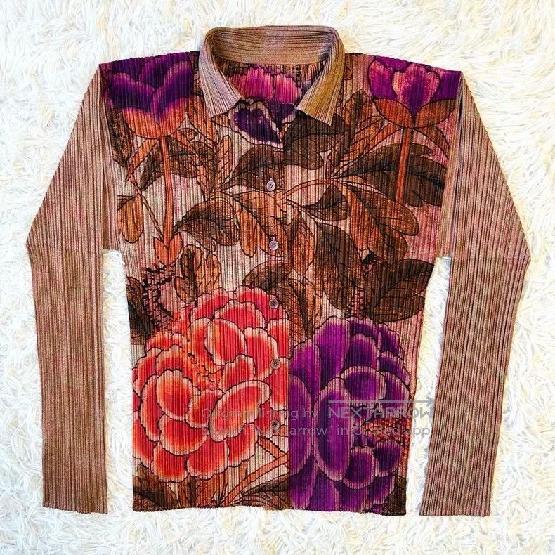Issey Miyake Issey Miyake Vintage Peony Print Top Size L / US 10 / IT 46 - 1 Thumbnail
