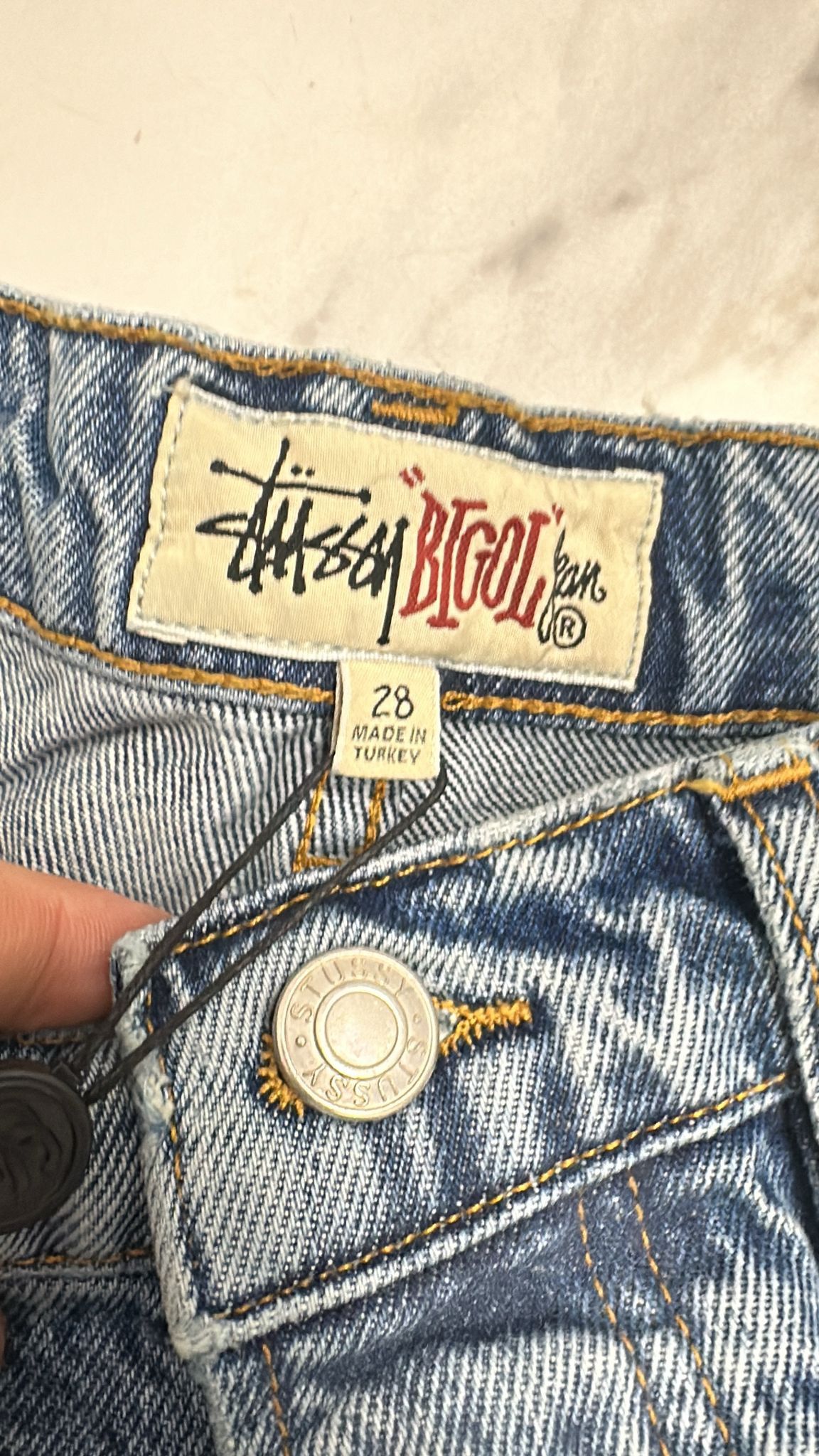 Stussy × Vintage Stussy Big Ol Jean Denim Washed Blue Size 28 Size US 28 / EU 44 - 5 Thumbnail