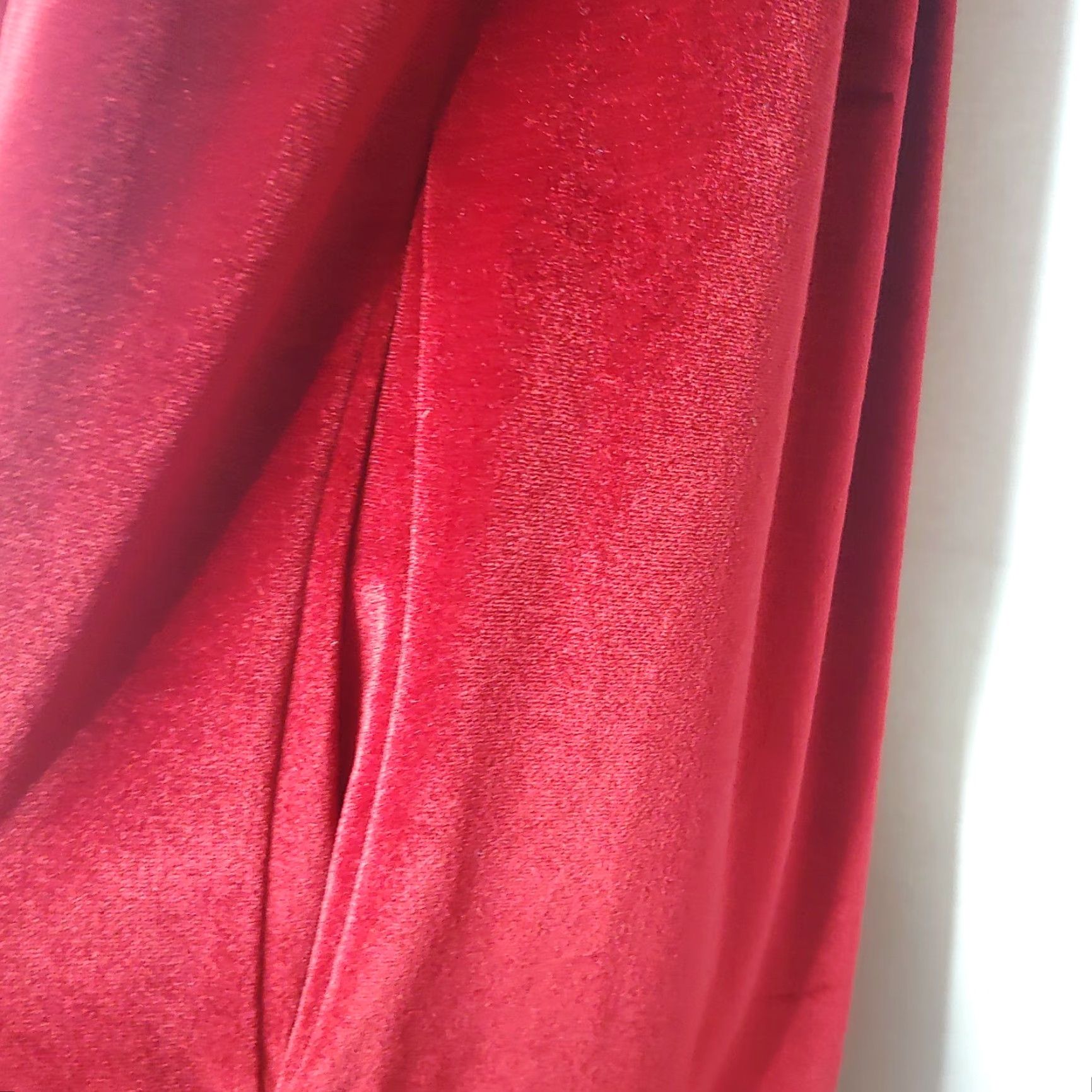 JCPenney VINTAGE JC Penney Robe M Misses Velour Half-Zip 56" Long Red 1980s Womens M (Medium) EUC Size ONE SIZE - 6 Thumbnail