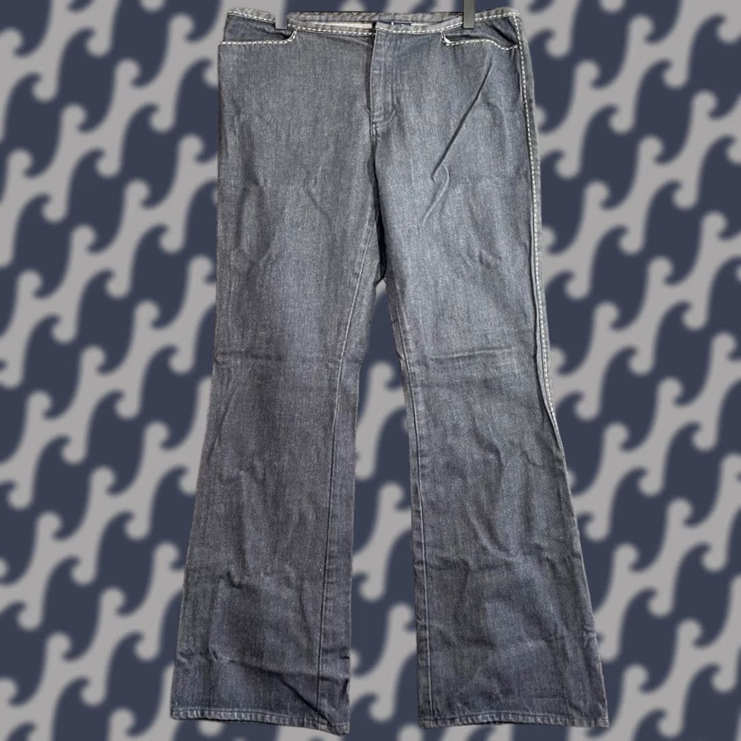 Gap VINTAGE GAP Jeans Denim Women's Size 10 Dark Blue Wide Leg Flare Western Style Size 32" / US 10 / IT 46 - 1 Thumbnail