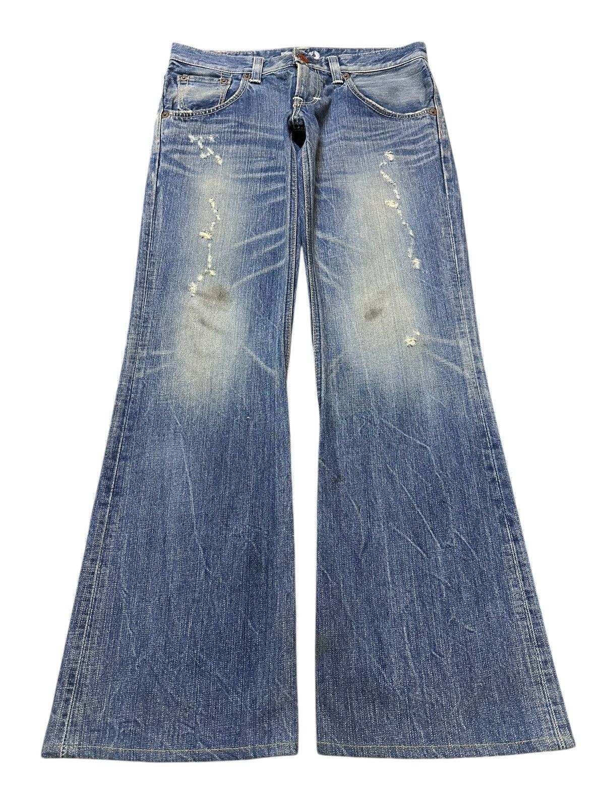 Edwin Vintage Edwin Blue Trip Faded Thunder Wash Wide Leg Jeans Size US 32 / EU 48 - 1 Thumbnail