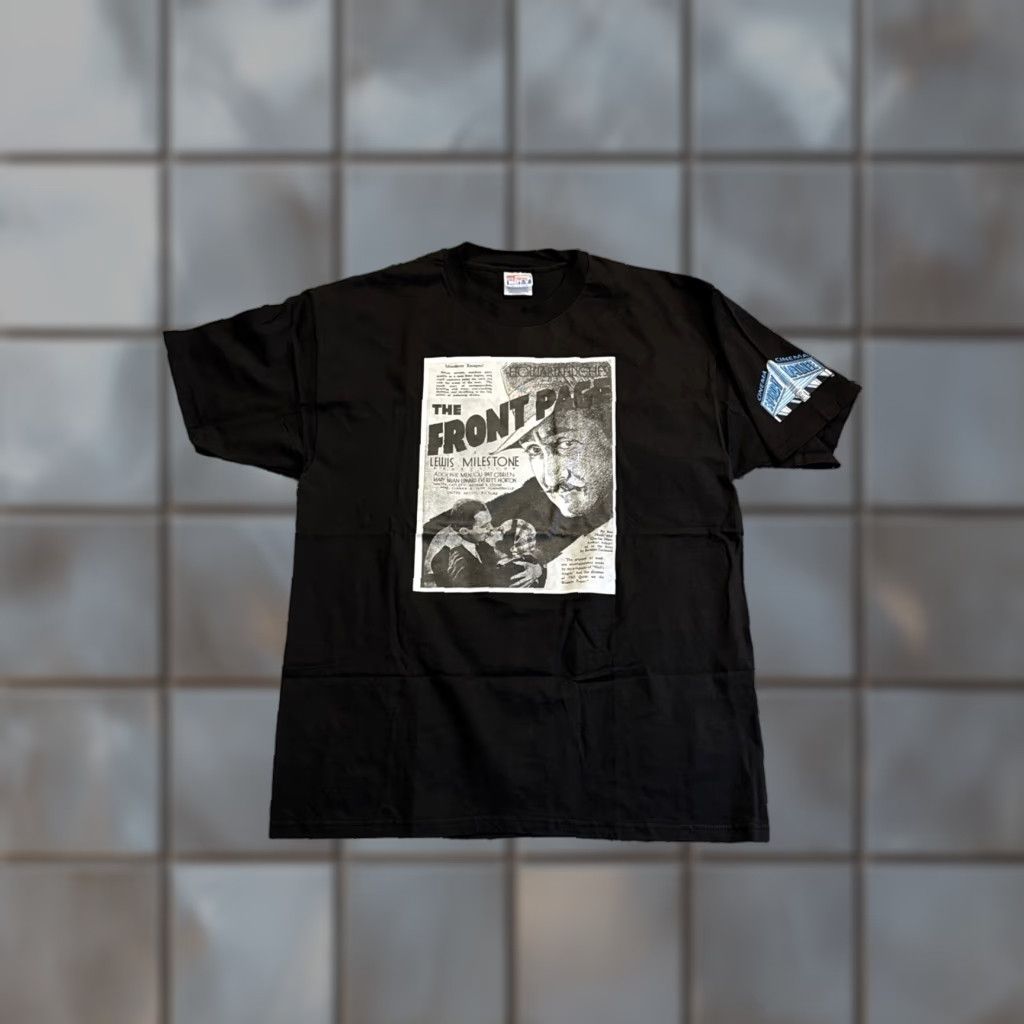 Hanes VINTAGE DRY ROTTED 90s The Front Page Milestone Movie Hanes T-Shirt XL Men Black Shirt XL Mens Size US XL / EU 56 / 4 - 1 Thumbnail