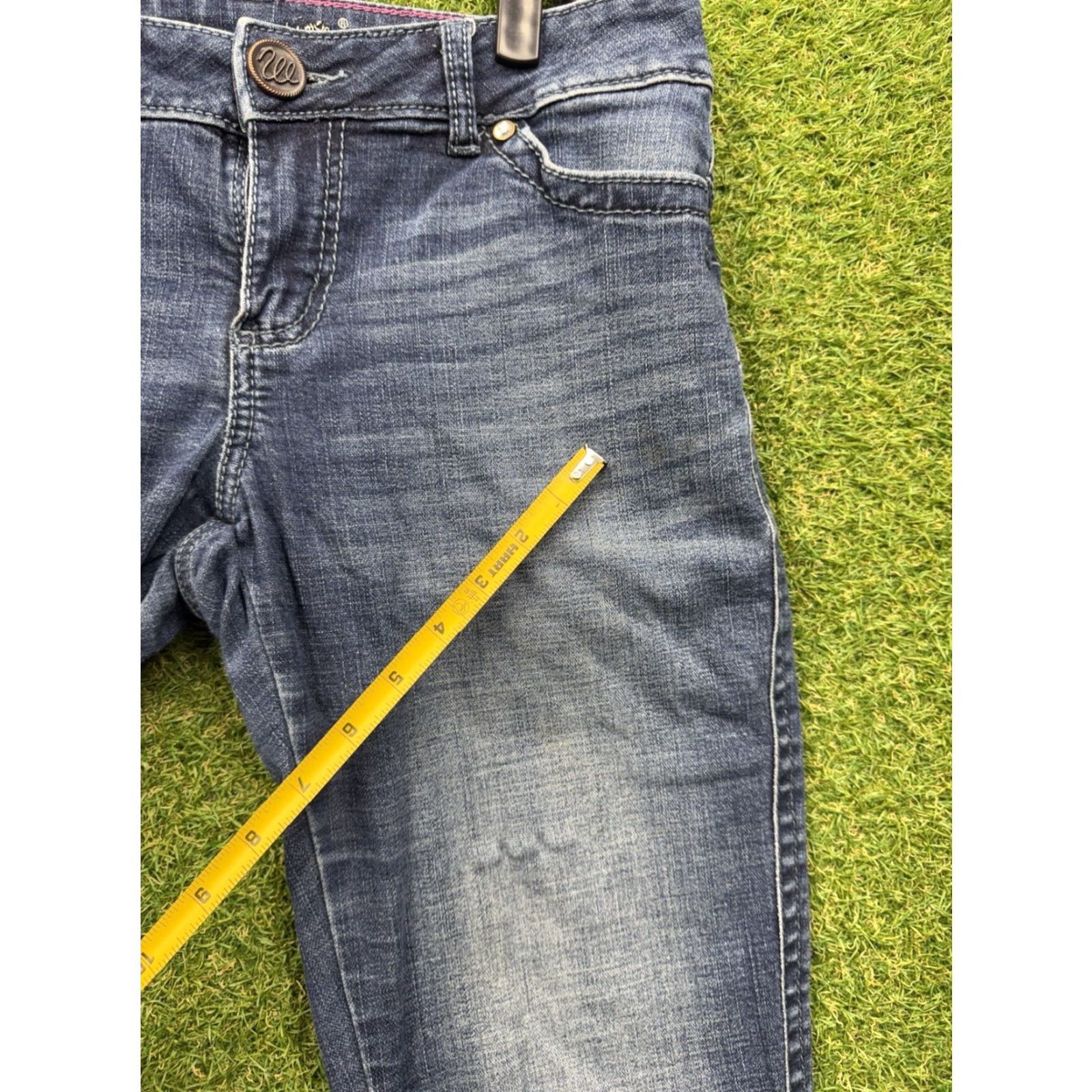 Wrangler VINTAGE Wrangler Boot Cut Jeans Womens 7/8x34 Mid Rise Medium Wash Denim Stretch Size 28" / US 6 / IT 42 - 4 Thumbnail