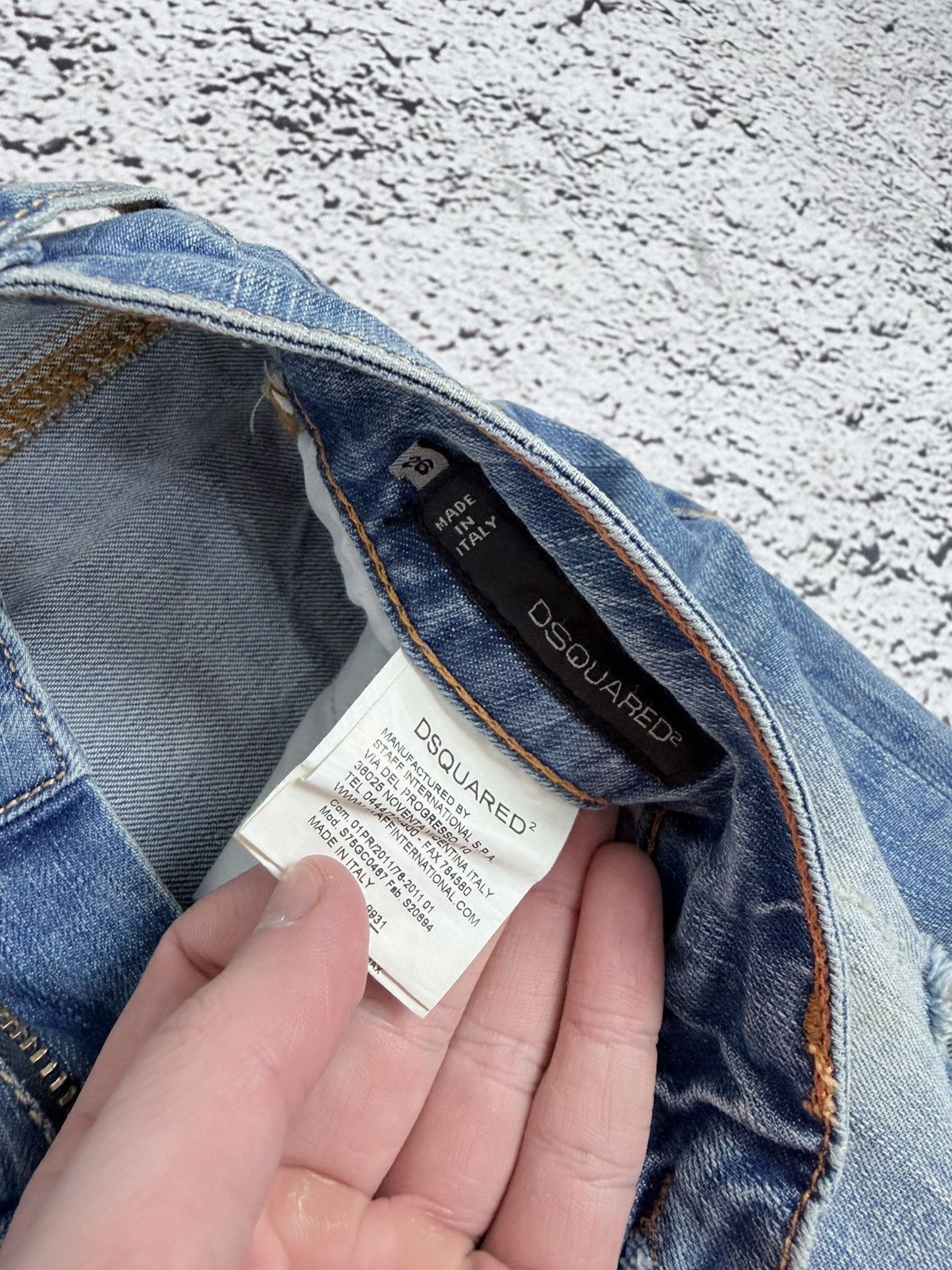 Dsquared2 Dsquared2 Distressed Slim Low Rise Jeans Size 26 Size 26" / US 2 / IT 38 - 6 Thumbnail