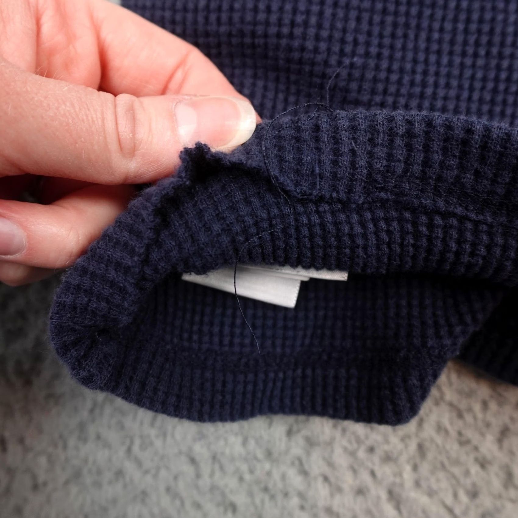 Polo Ralph Lauren Polo Ralph Lauren Thermal Shirt Mens Large Blue Waffle Knit Long Sleeve Pullover Size US L / EU 52-54 / 3 - 7 Thumbnail