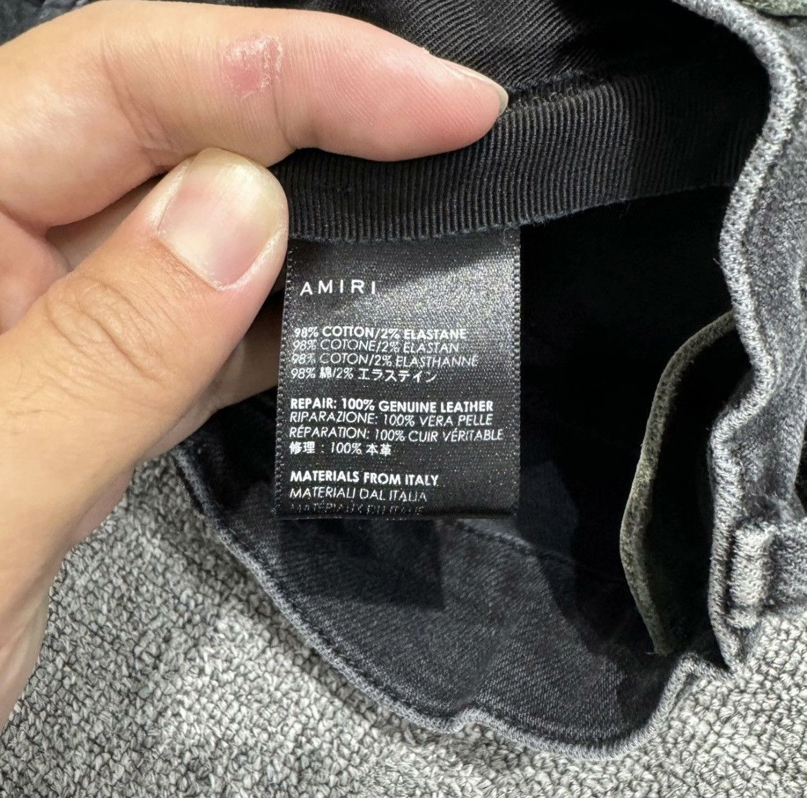 Amiri Amiri mx1 black patchwork jeans in size 29 Size US 29 - 4 Thumbnail