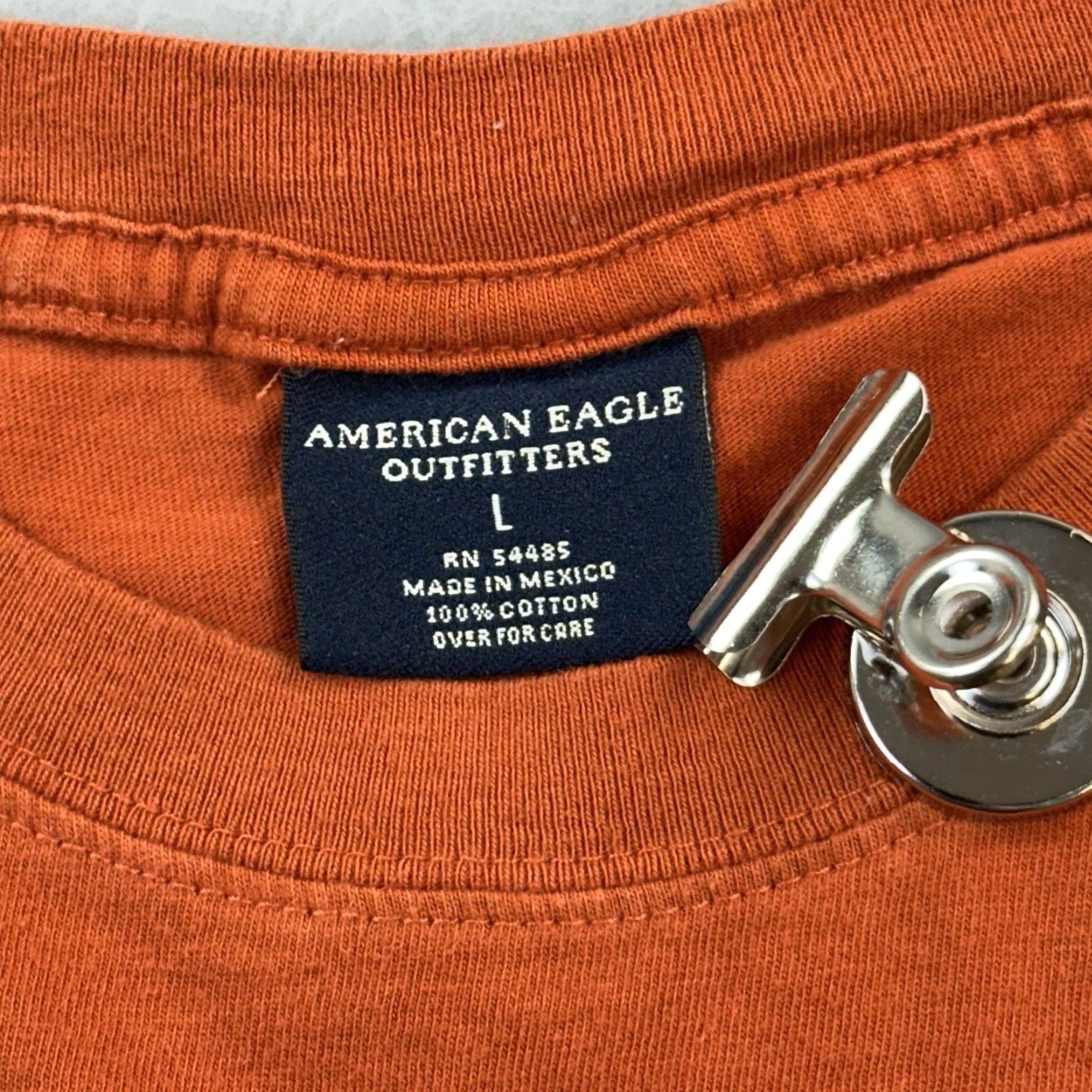 American Eagle Outfitters Vintage American Eagle Outfitters Shirt Mens L Orange Eagle Club Y2K 90s Grunge Retro T-Shirt Size US L / EU 52-54 / 3 - 3 Thumbnail