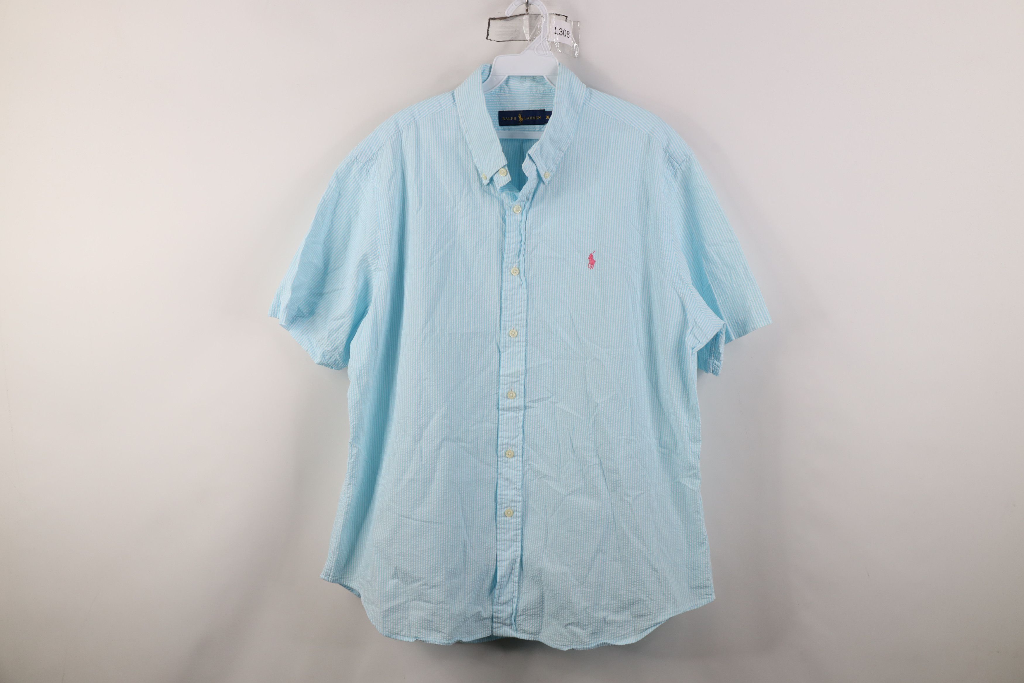 Polo Ralph Lauren Vintage Y2K Ralph Lauren Short Sleeve Button Down Shirt Size US XL / EU 56 / 4 - 1 Thumbnail