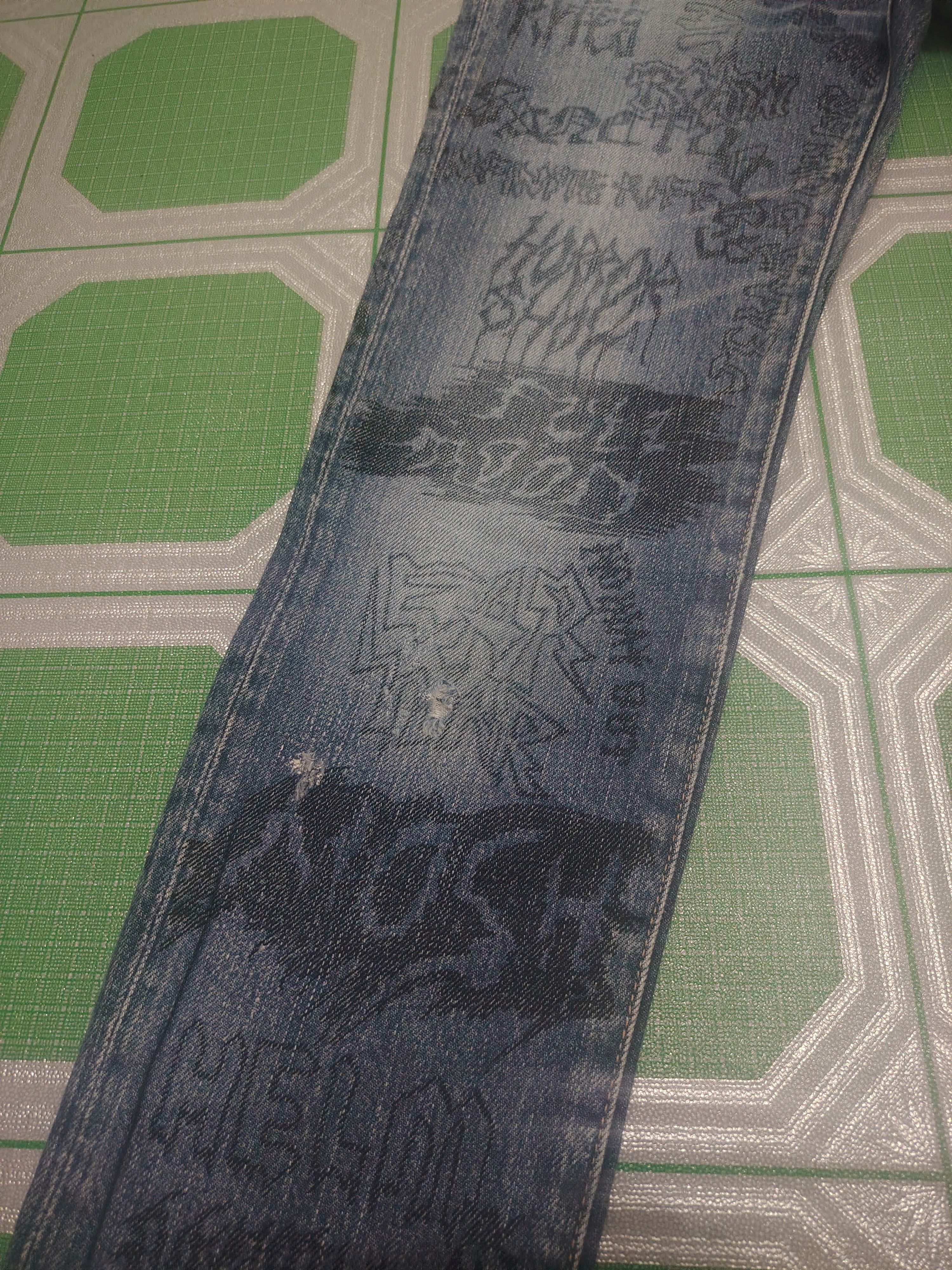Hysteric Glamour Rare!! Hysteric Glamour skinny jeans Metal Rock Full Printed Size 26" / US 2 / IT 38 - 13 Thumbnail