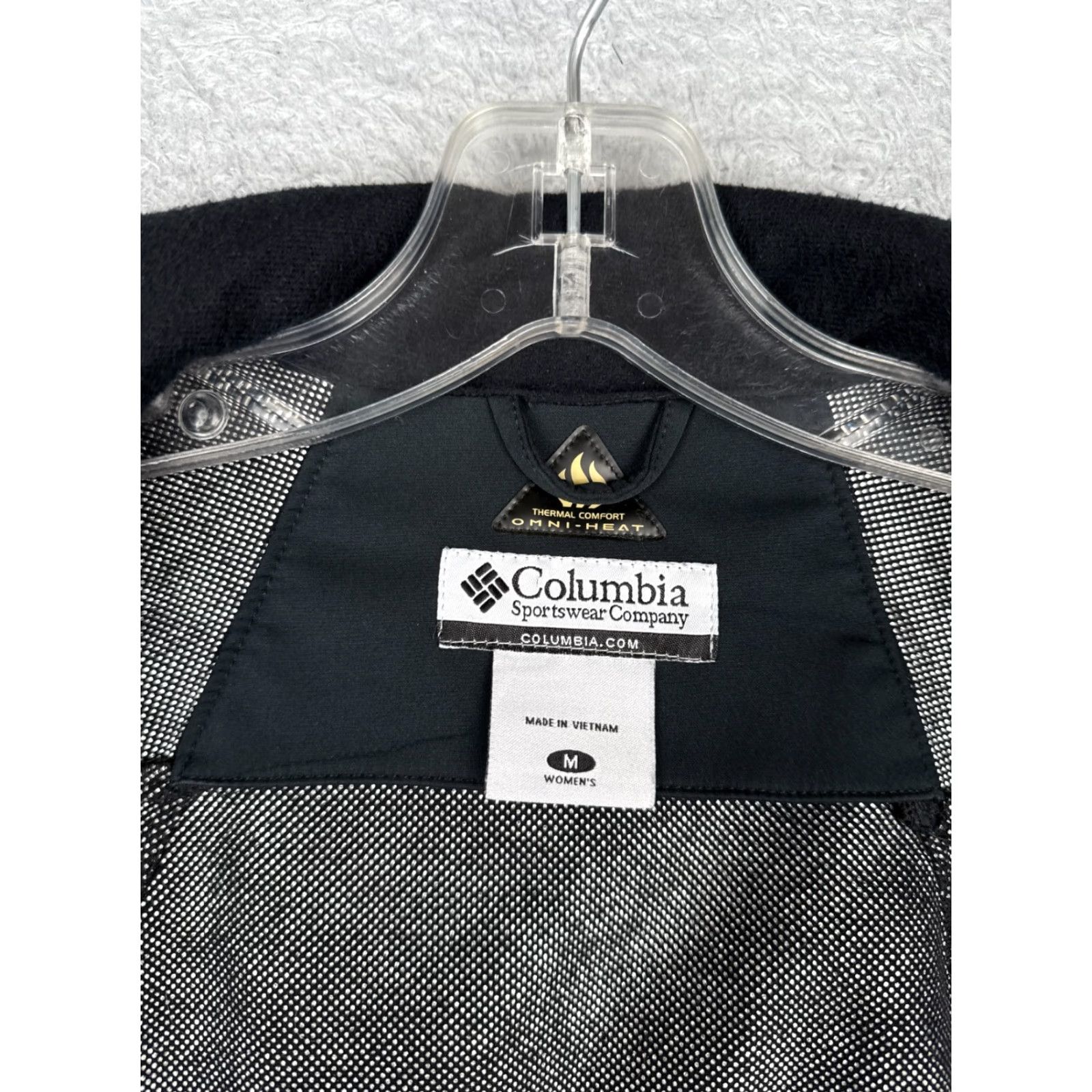 Vintage Columbia Jacket Womens Medium Black Full Zip Omni-Heat Oregon Ducks UD Polyester Size M / US 6-8 / IT 42-44 - 3 Thumbnail