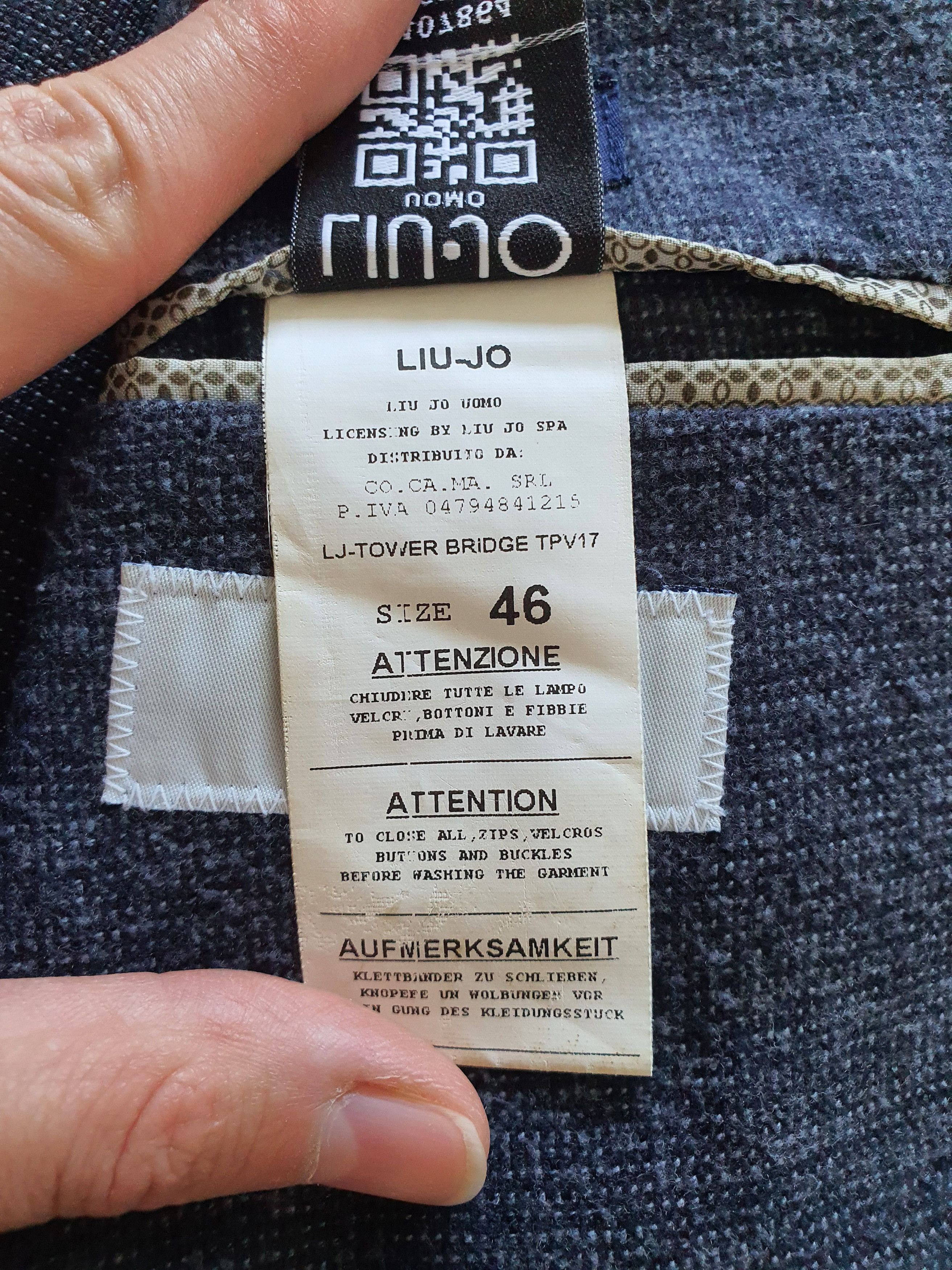 Liu Jo UOMO - Sports Coat Suit Jacket - Navy Nailhead - Sz EU 46 Size 36R - 7 Thumbnail