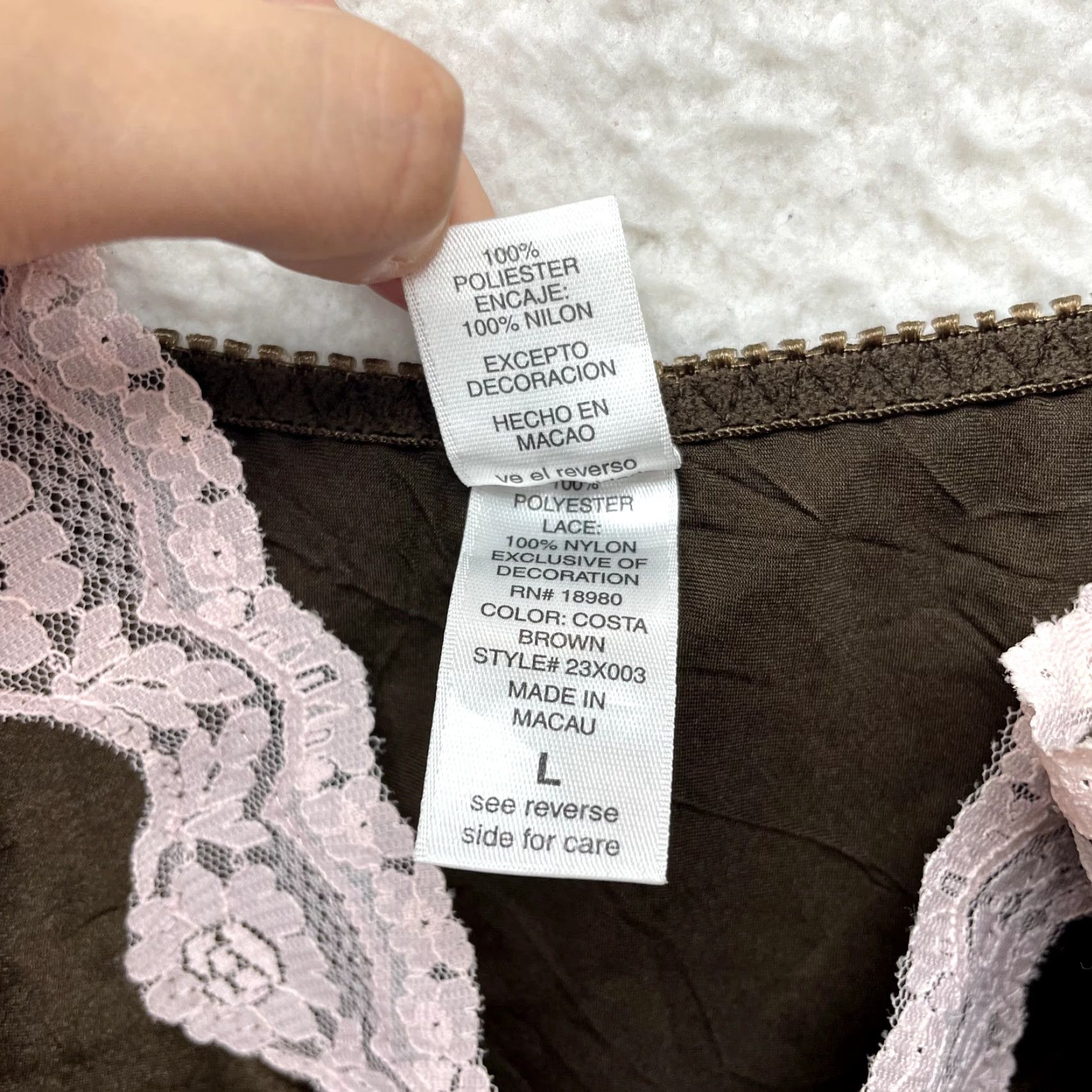 Vintage VINTAGE No Boundaries Camisole Top L Brown Pink Satin Grunge Y2K Fairy Shirt Women/Men Size L / US 10 / IT 46 - 7 Thumbnail