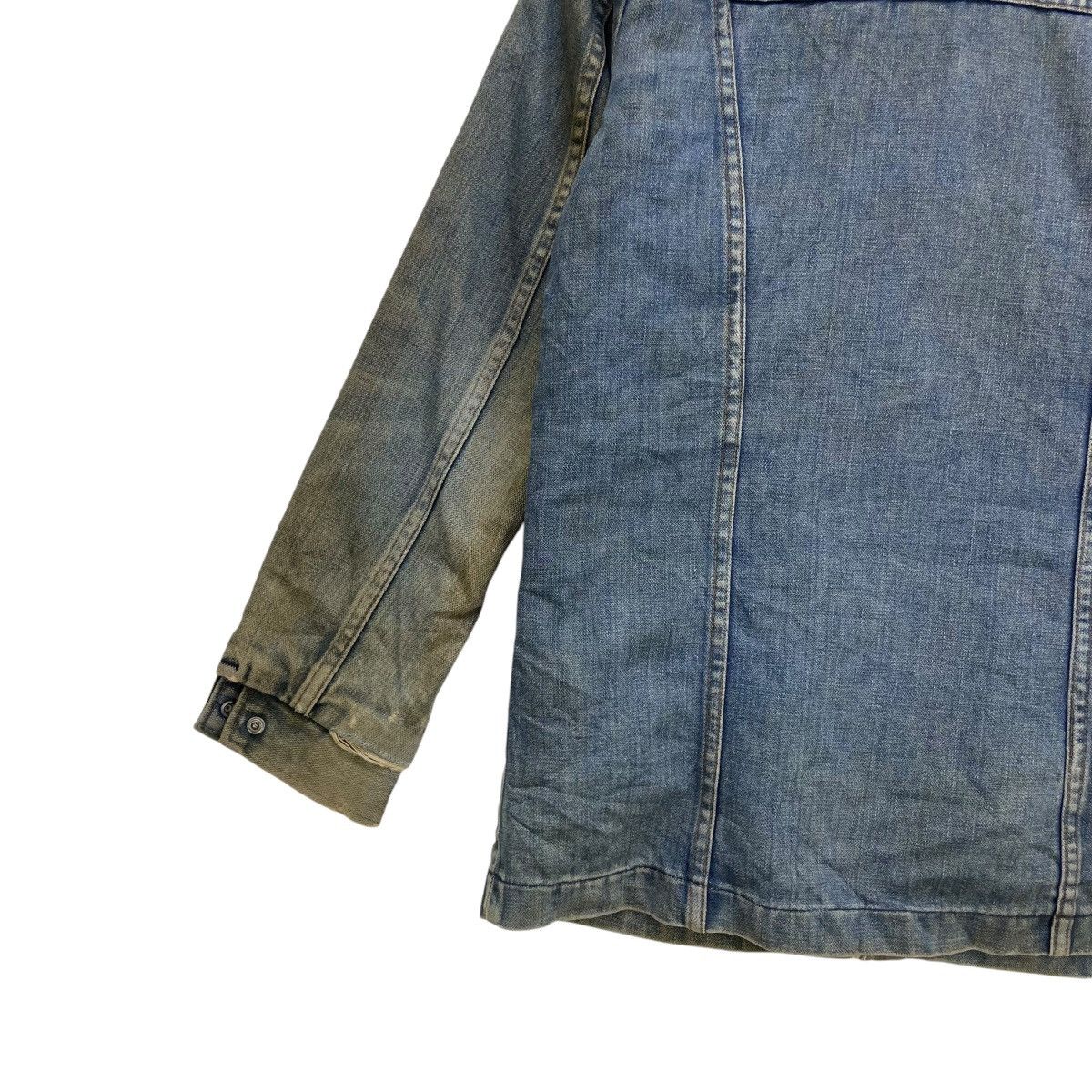 Indigo 🗣️Vintage Distressed Wrangler Shearling Denim Warm Jacket Size M / US 6-8 / IT 42-44 - 11 Thumbnail