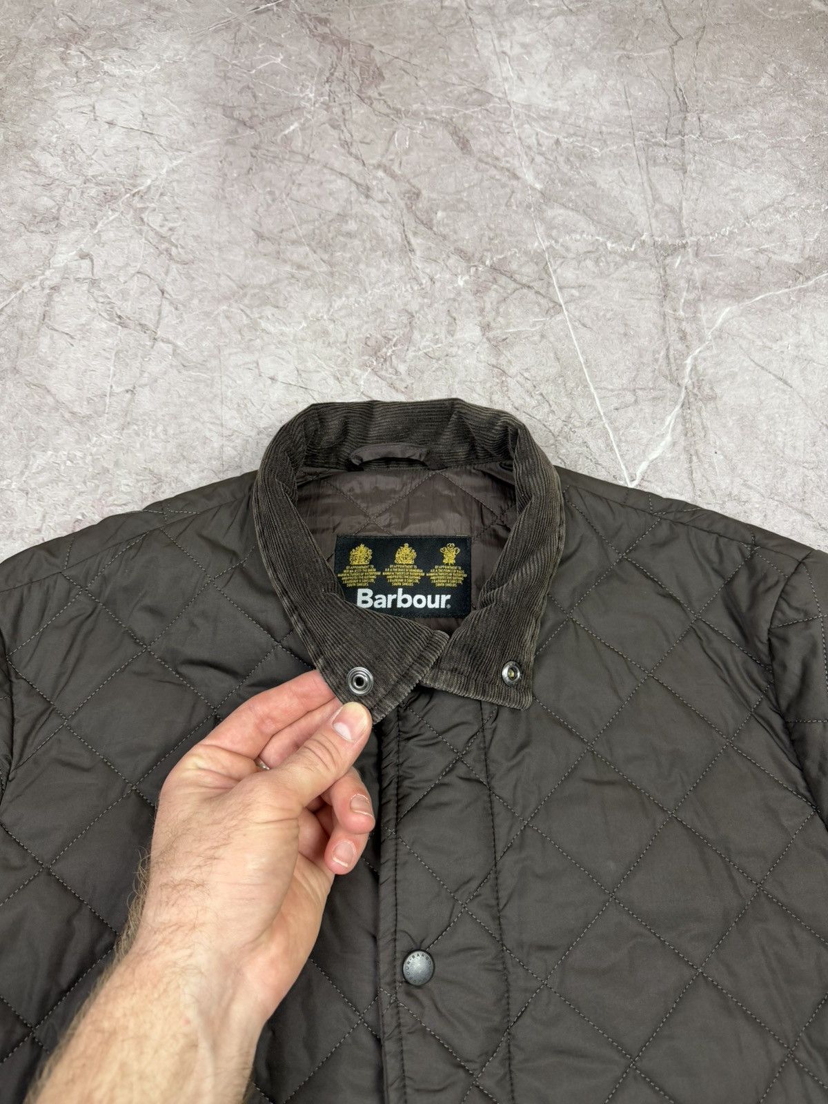 Barbour Vintage Barbour Sportquilt Jacket w/ Leather Trim & Corduroy Size US M / EU 48-50 / 2 - 5 Thumbnail