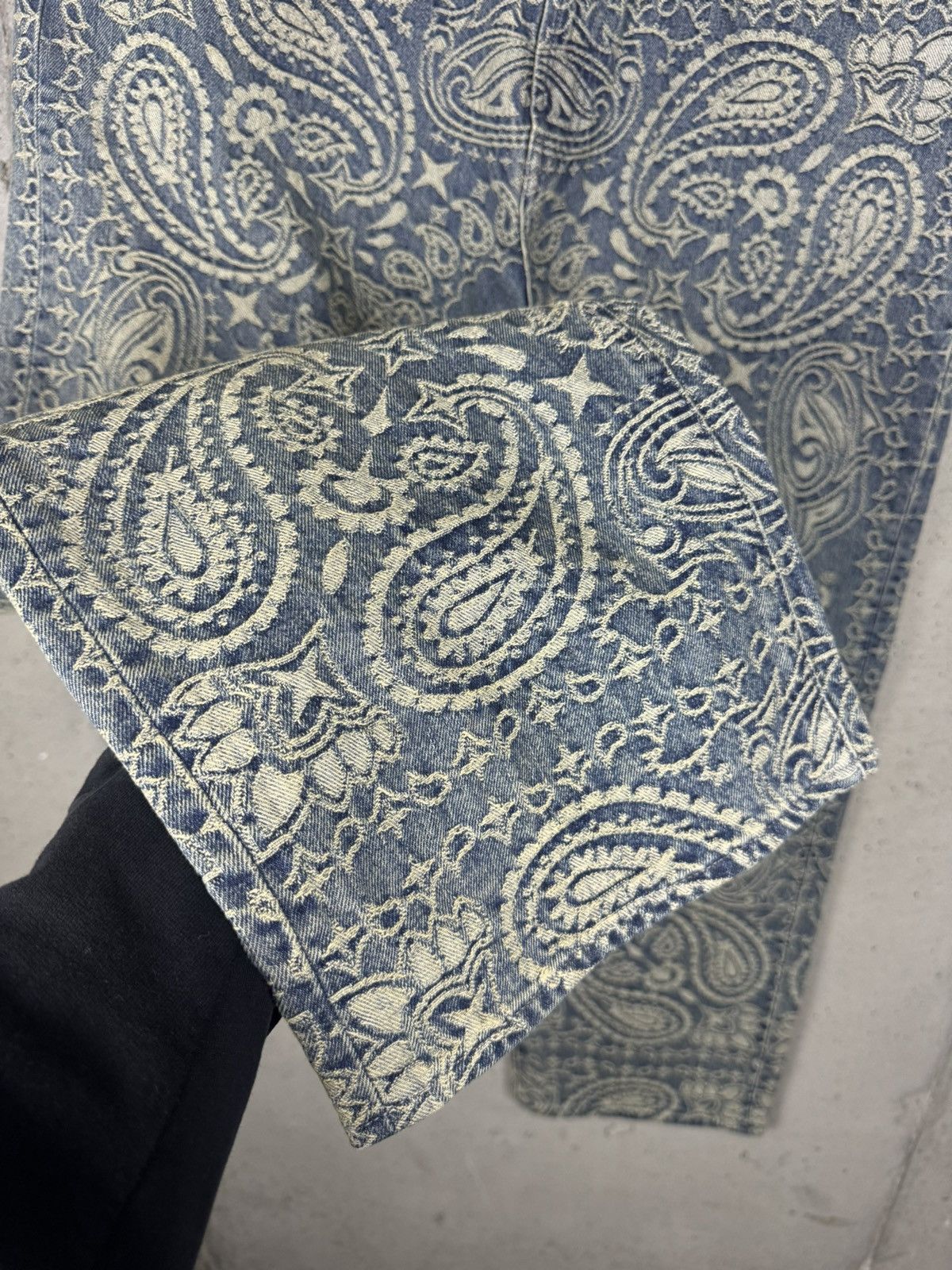 Supreme Supreme Bandana Jacquard Baggy Jean - Blue - Size 36 (NEW) Size US 36 / EU 52 - 5 Thumbnail