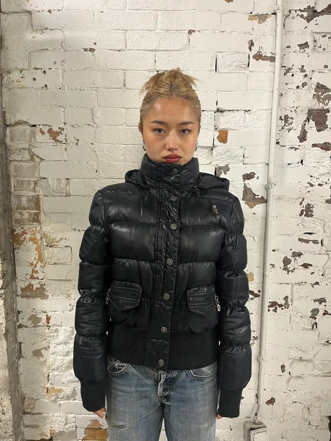 John Galliano AW2010 John Galliano Black Puffer Hooded Jacket Size XS / US 0-2 / IT 36-38 - 3 Thumbnail