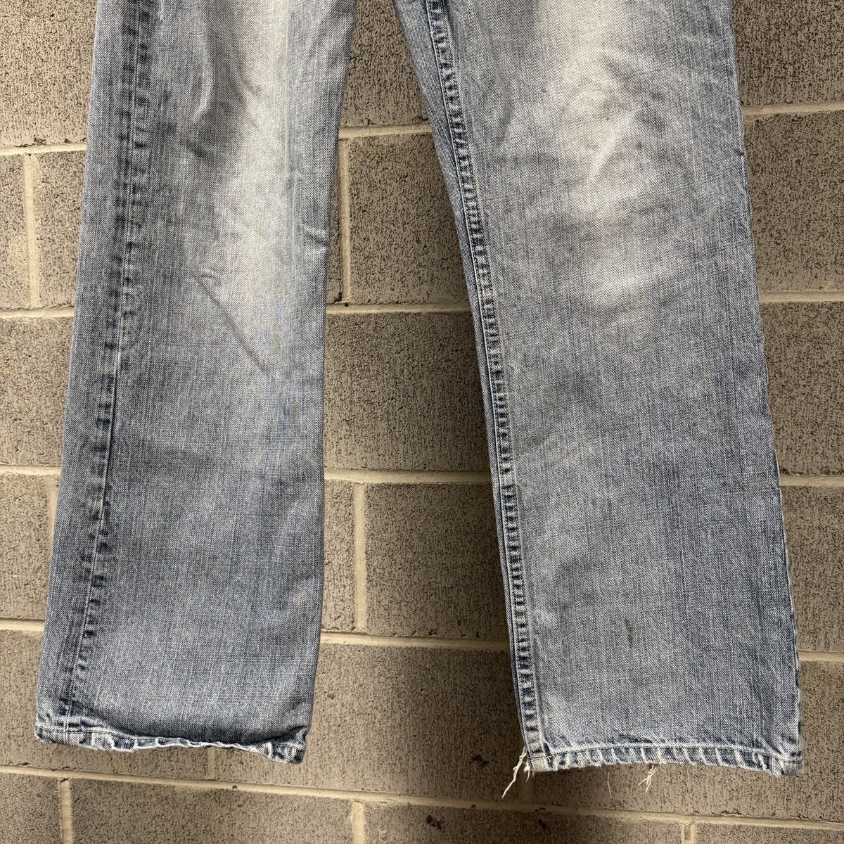 Vintage Y2K Baggy Embroidered Distressed Faded Jeans ERD Grunge Size US 30 / EU 46 - 4 Thumbnail