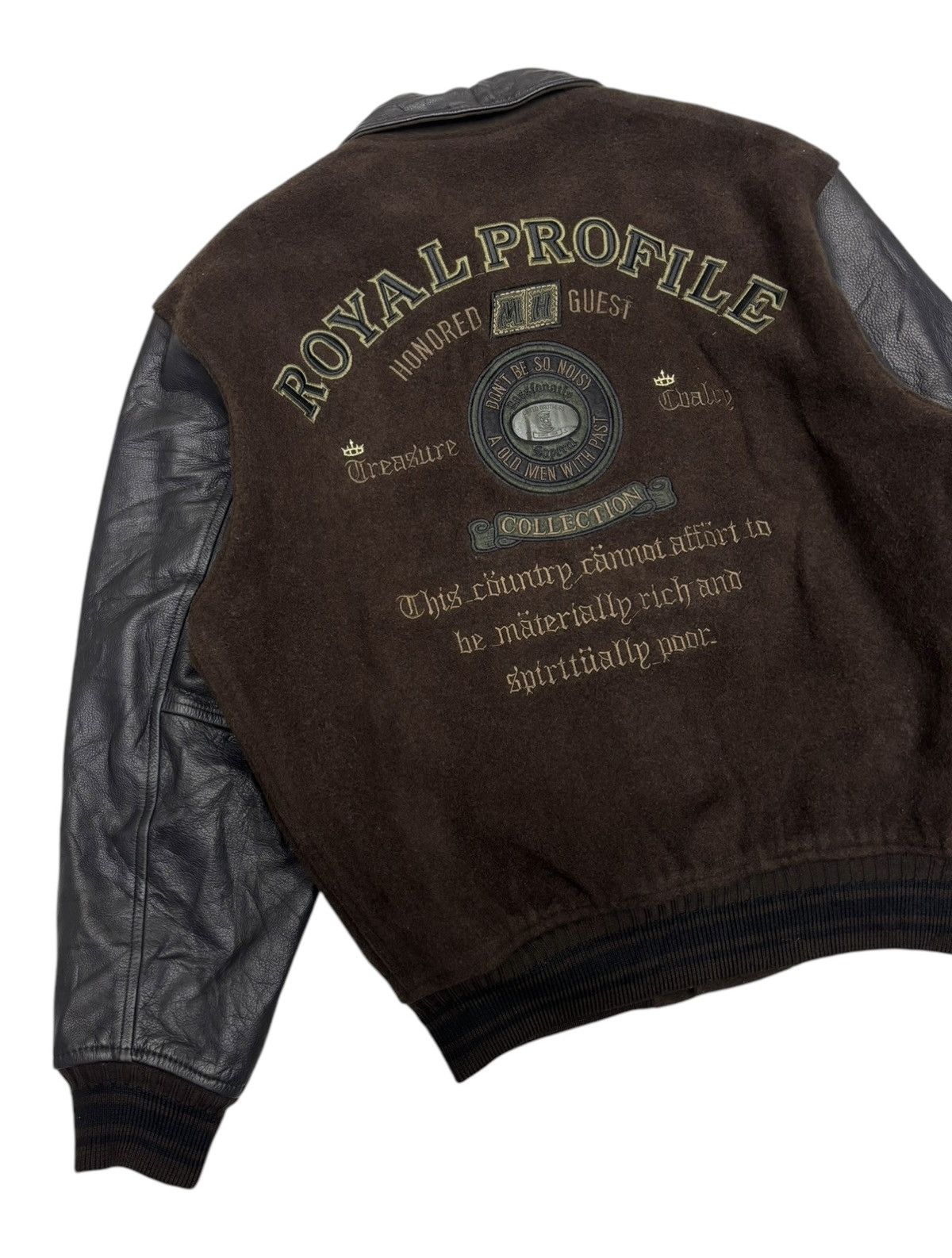 Japanese Brand Vintage Don’t Be So Noisy MacHope Leather Varsity Jacket Size US L / EU 52-54 / 3 - 10 Thumbnail