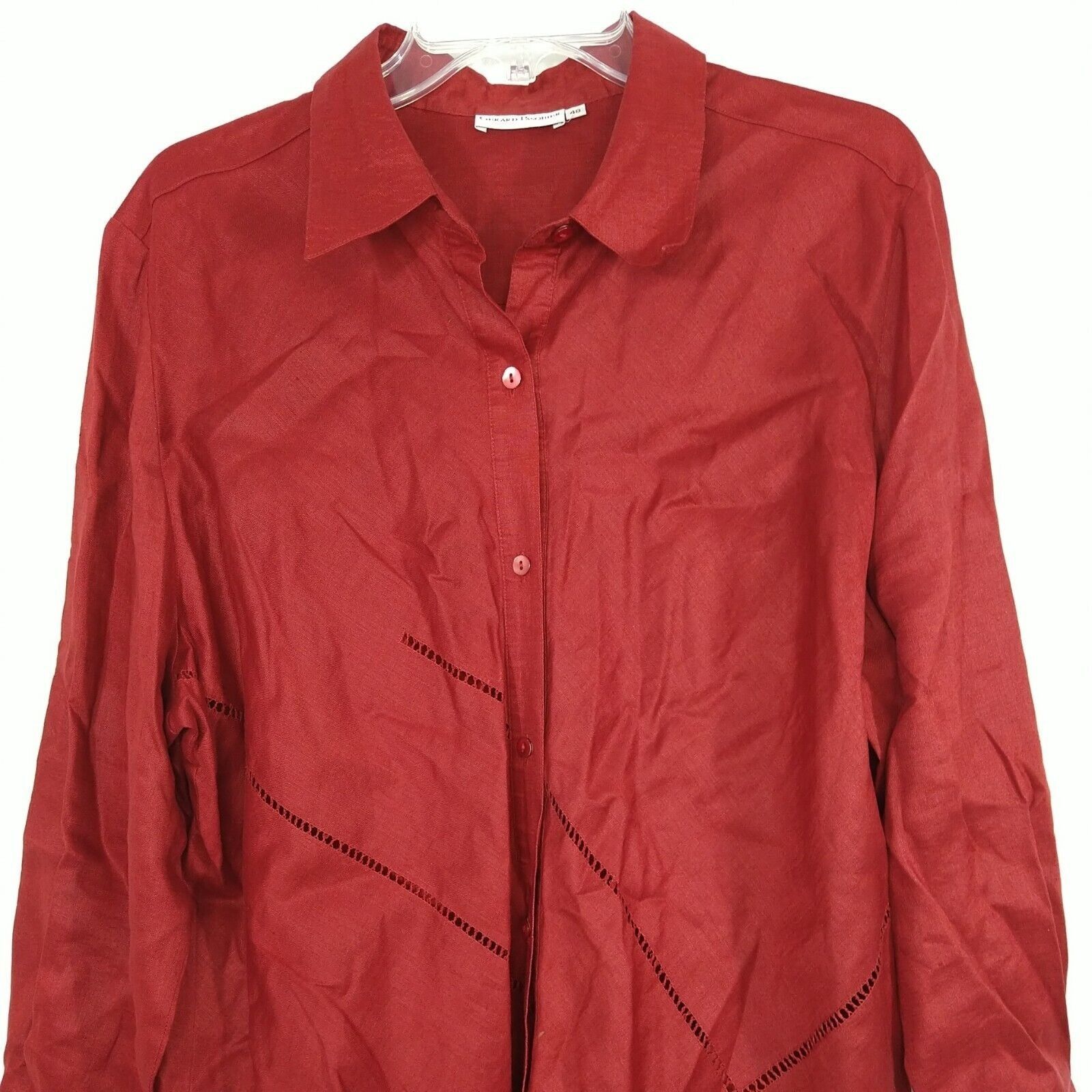 Other Gerard Pasquier Button Up Linen Flax Shirt Women Size 48 L Size L / US 10 / IT 46 - 2 Thumbnail