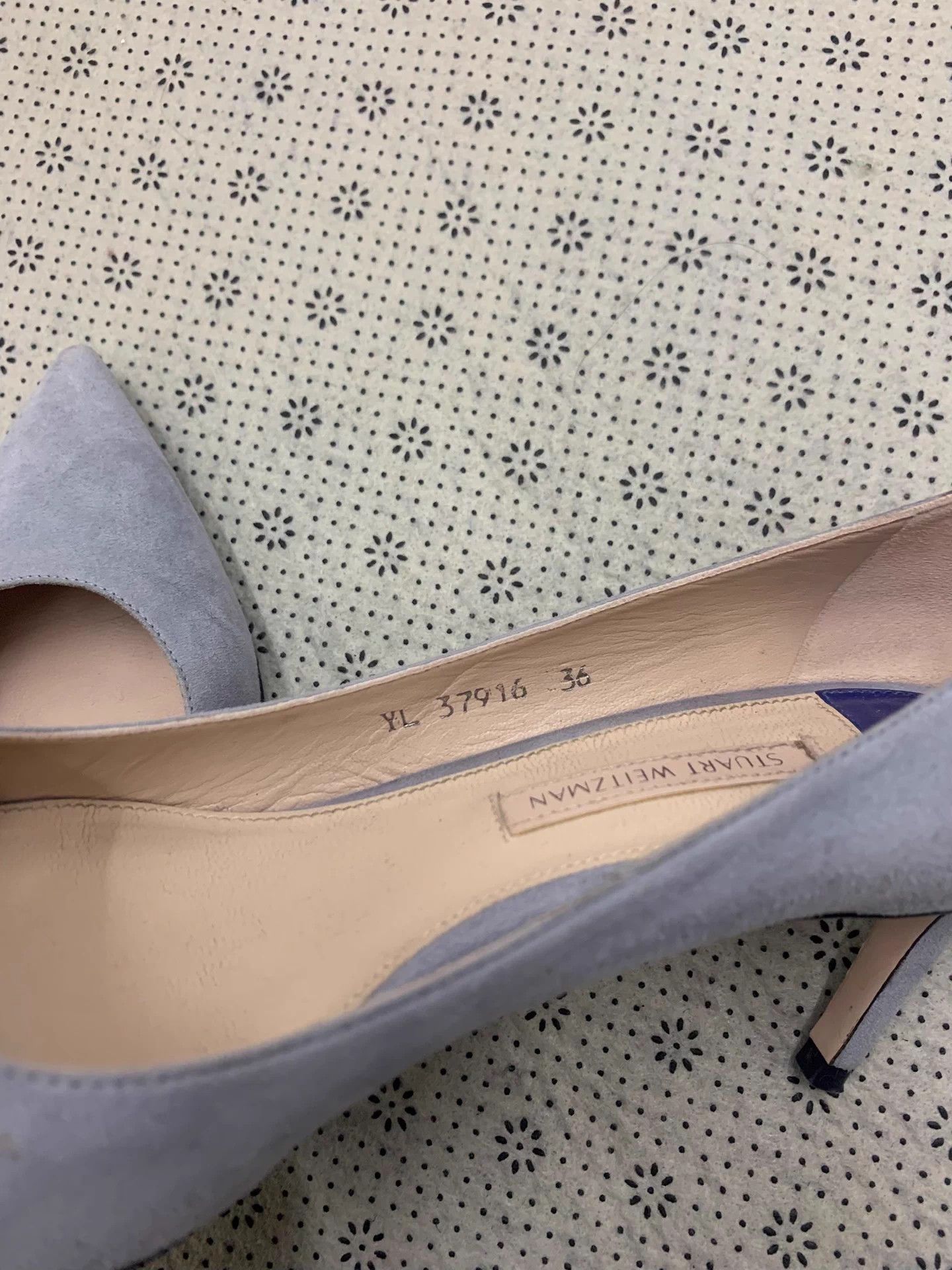 Stuart Weitzman STUART WEITZMAN Blue-Purple Suede Heels 36 Size US 5.5 / IT 35.5 - 5 Thumbnail