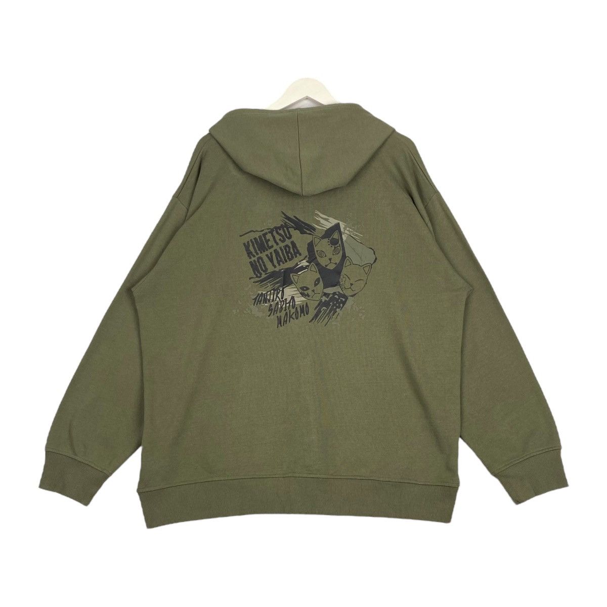 Designer × Vintage Vintage Kimetsu No Yaiba Full Zip Hoodie Sweater Green Size US XL / EU 56 / 4 - 8 Thumbnail