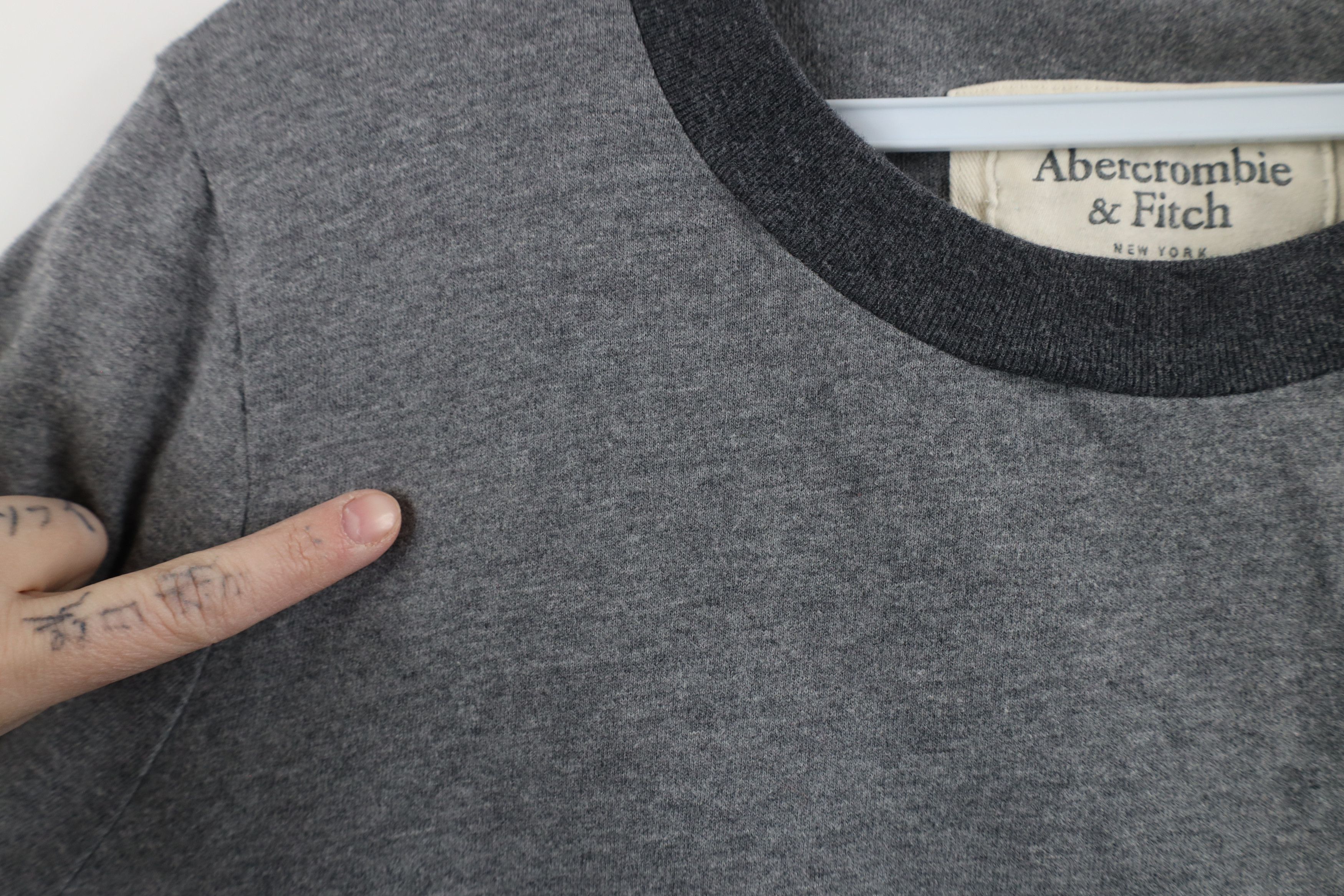 Abercrombie & Fitch × Vintage Vintage Abercrombie & Fitch Knit Long Sleeve T-Shirt Gray Size US L / EU 52-54 / 3 - 5 Thumbnail