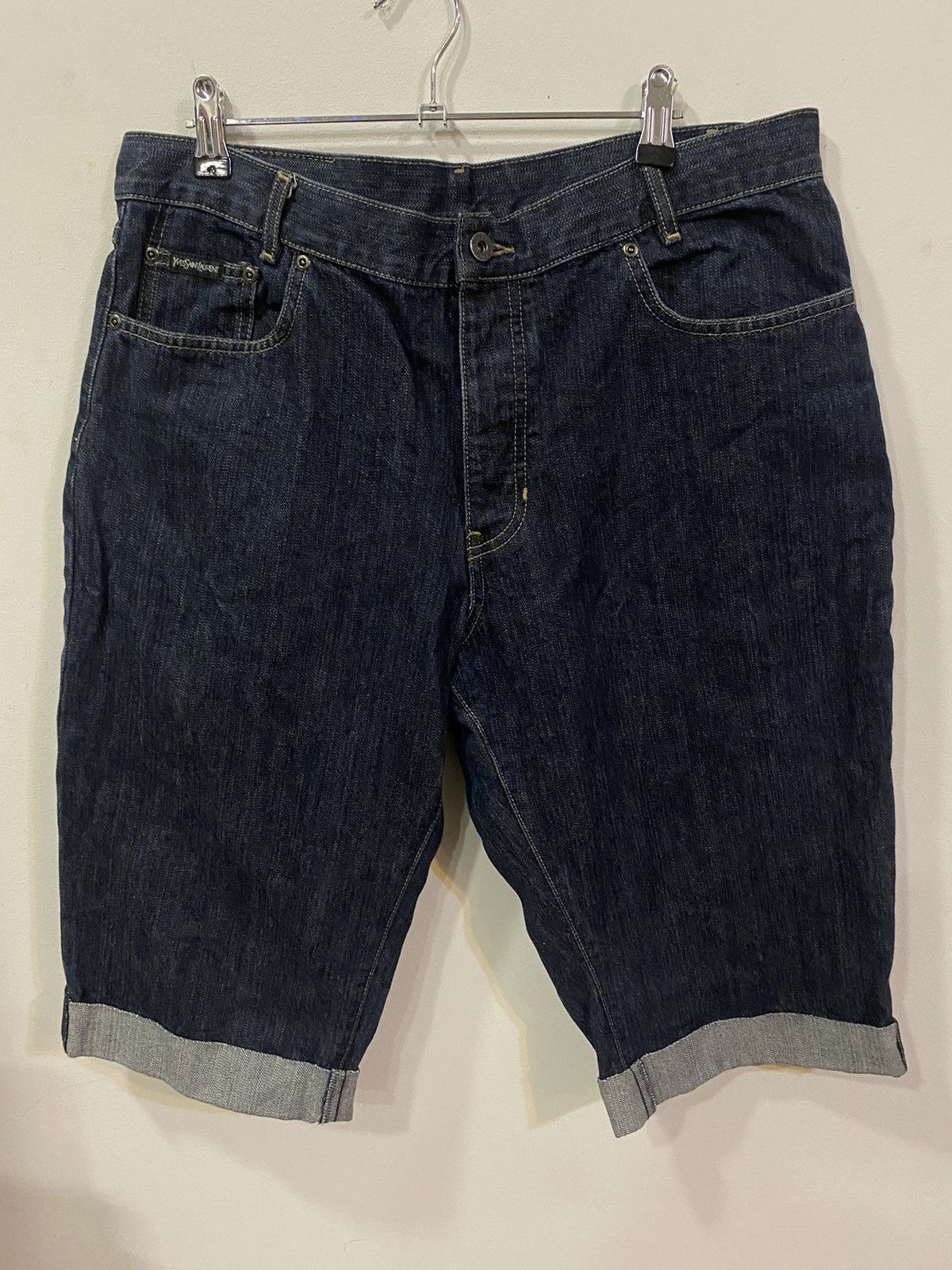 Yves Saint Laurent Denim YSL Shorts YSL Jeans Indigo Size US 36 / EU 52 - 1 Thumbnail