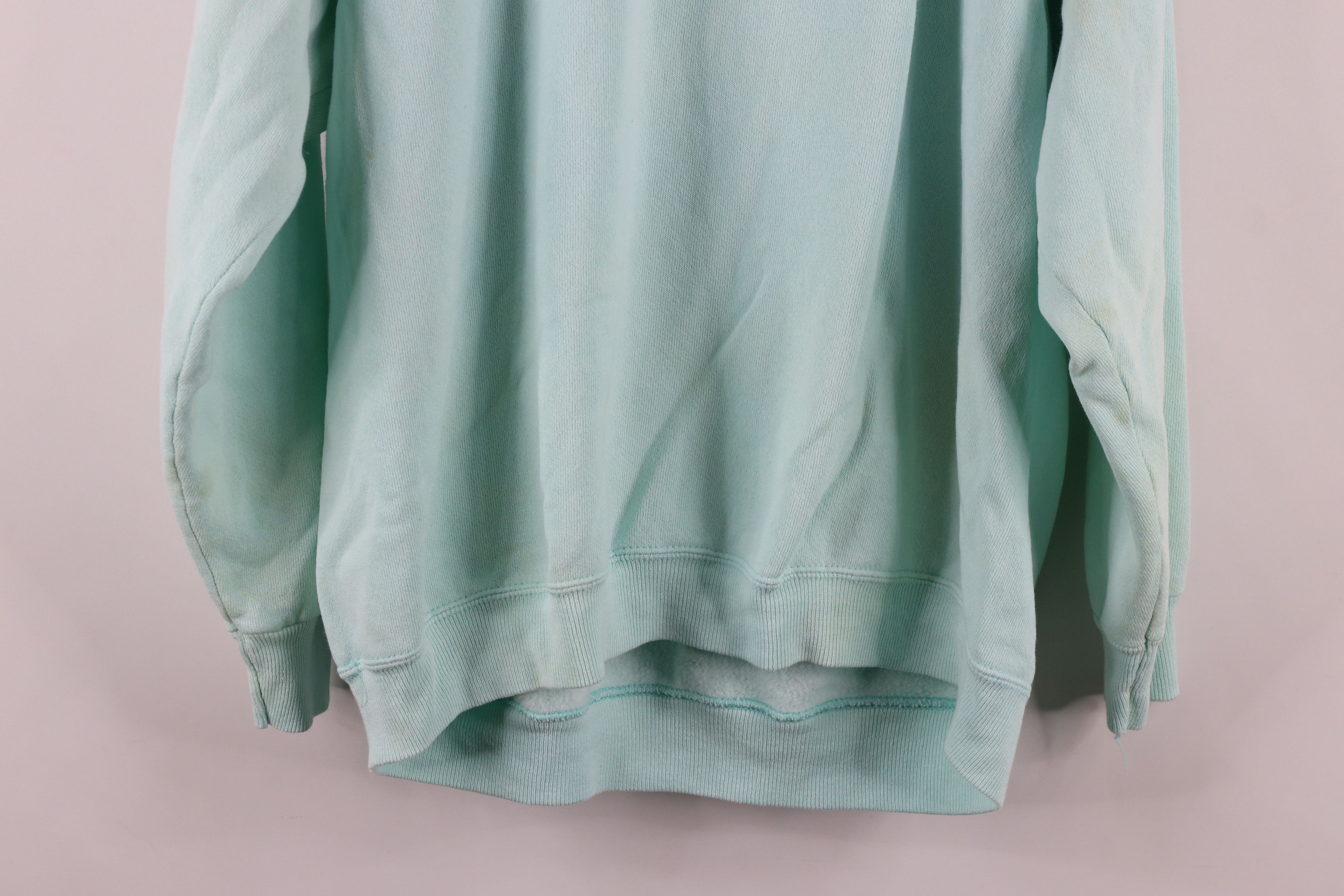 Vintage Vintage 90s Streetwear Blank Crewneck Sweatshirt Blue USA Size XL / US 12-14 / IT 48-50 - 15 Thumbnail