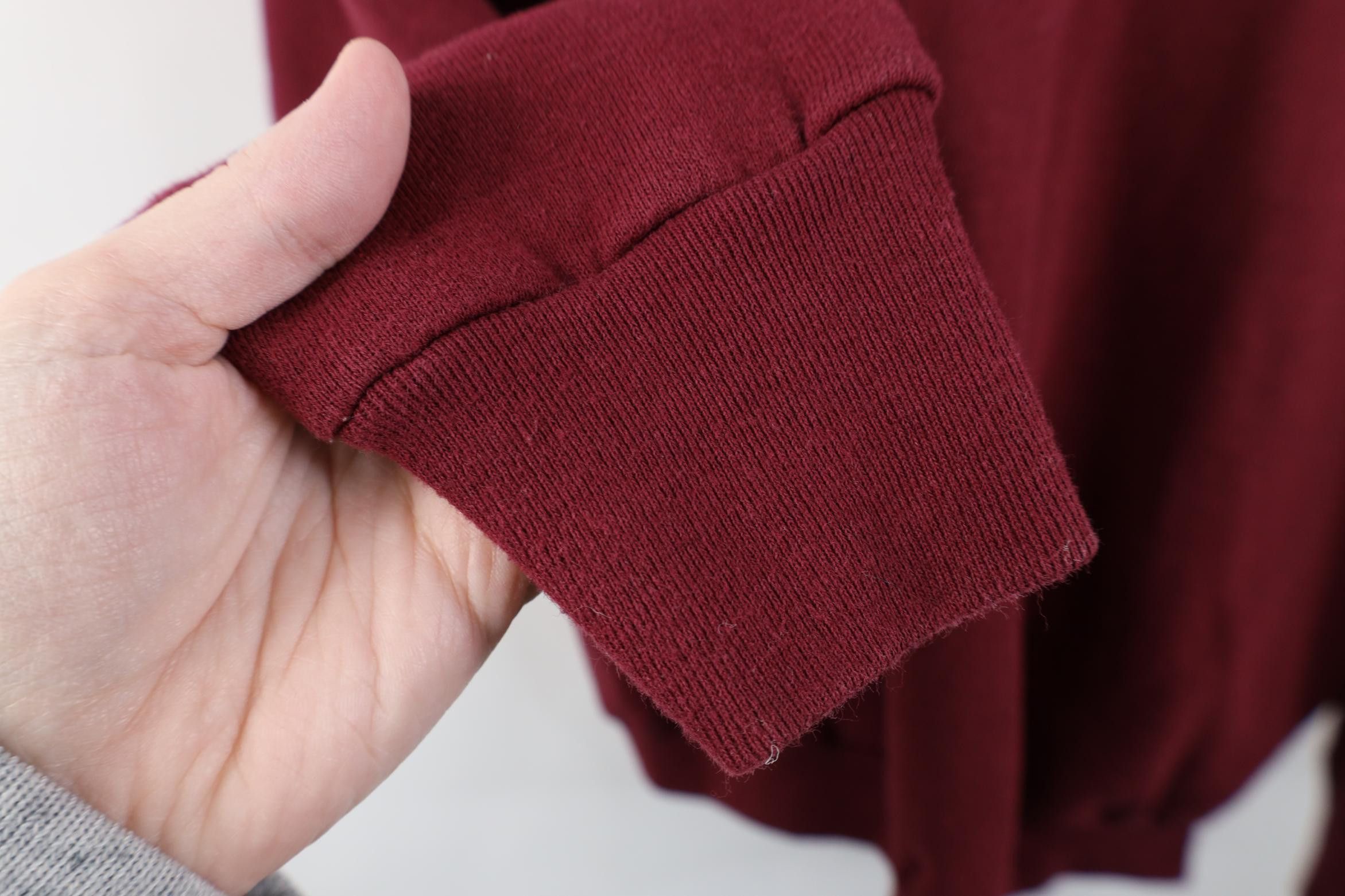 Vintage Vintage 90s Streetwear Crewneck Sweatshirt Burgundy Red USA Size US XL / EU 56 / 4 - 6 Thumbnail