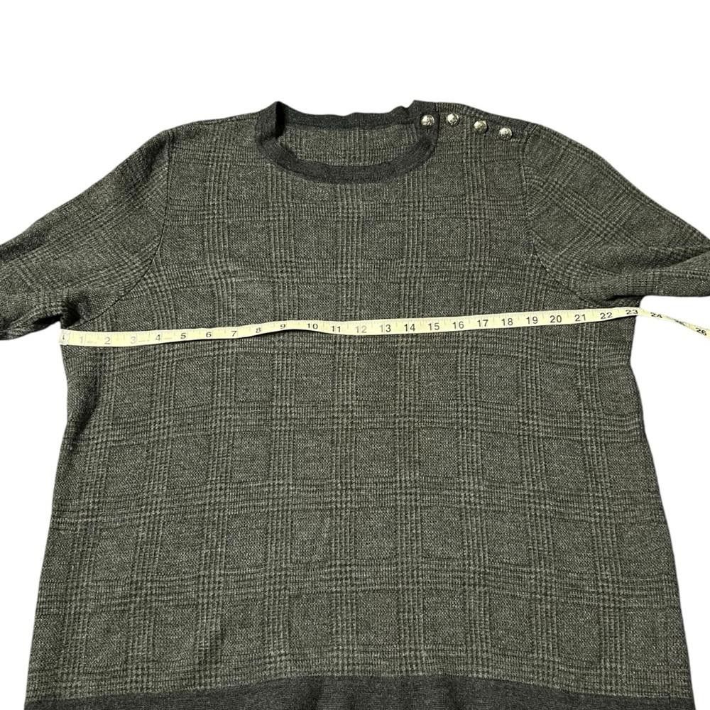 Lauren Ralph Lauren Lauren Ralph Lauren Plaid Size 100% Wool Multi Gray Sweater Size XXL / US 16-18 / IT 52-54 - 5 Thumbnail